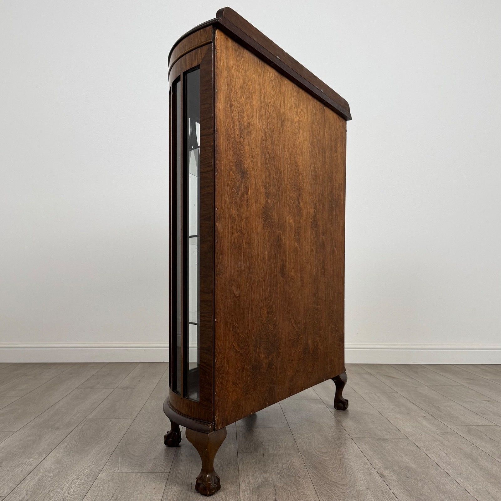 Antique 20th Century Demi Lune Display Cabinet In Mahogany photo 585.0