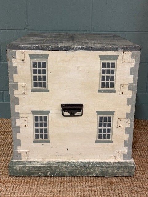 3500.0 Victorian Silver Chest Painted In The Style Of A Manor House photo