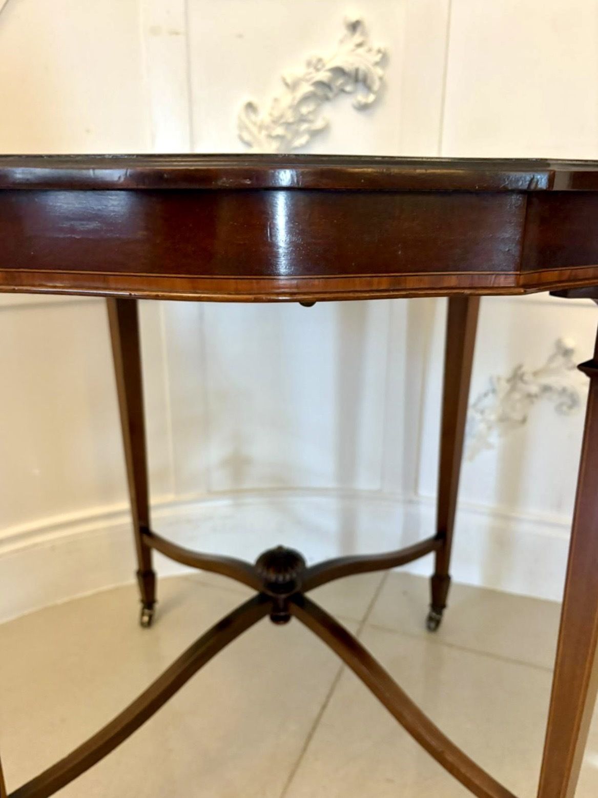 Antique Early 20th Century Satinwood Inlaid Centre Table photo vinterior