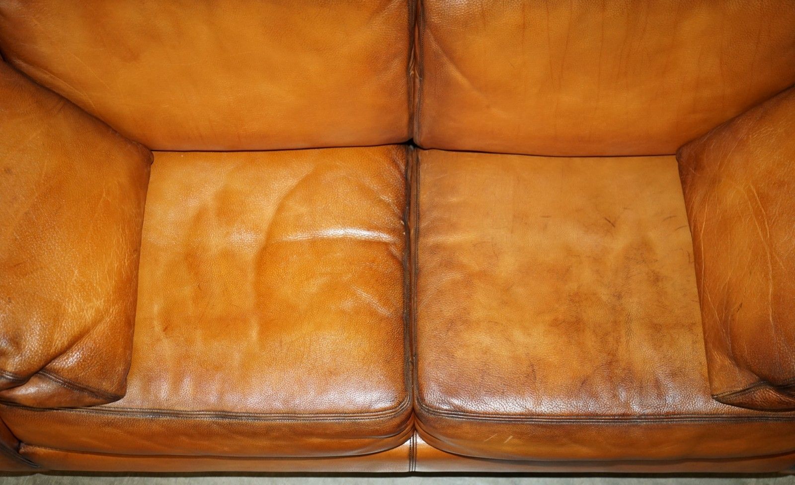 photo furniture Restored De Sede Ds17 Brown Buffalo Neck Leather Two Seat Sofa Part Of Suite