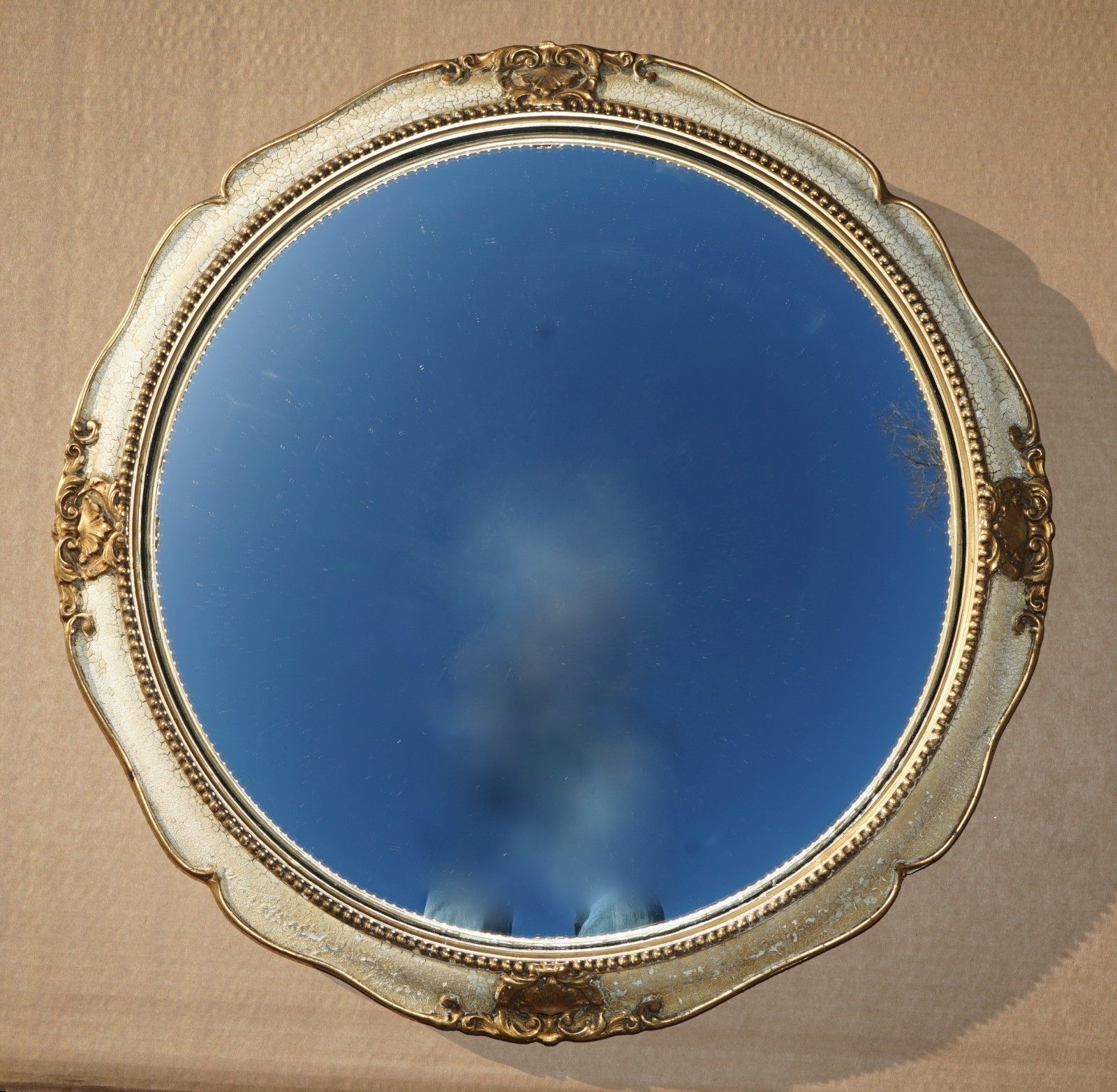 Lovely Collectable Antique French Original Paint Convex Butlers Wall Mirror photo furniture
