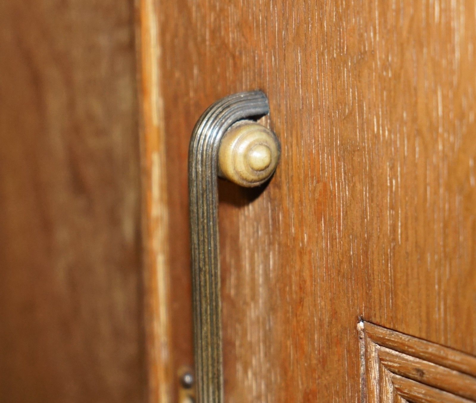 photo furniture Stunning Art Deco Heals London Limed Oak Single Wardrobe Part Of A Large Suite