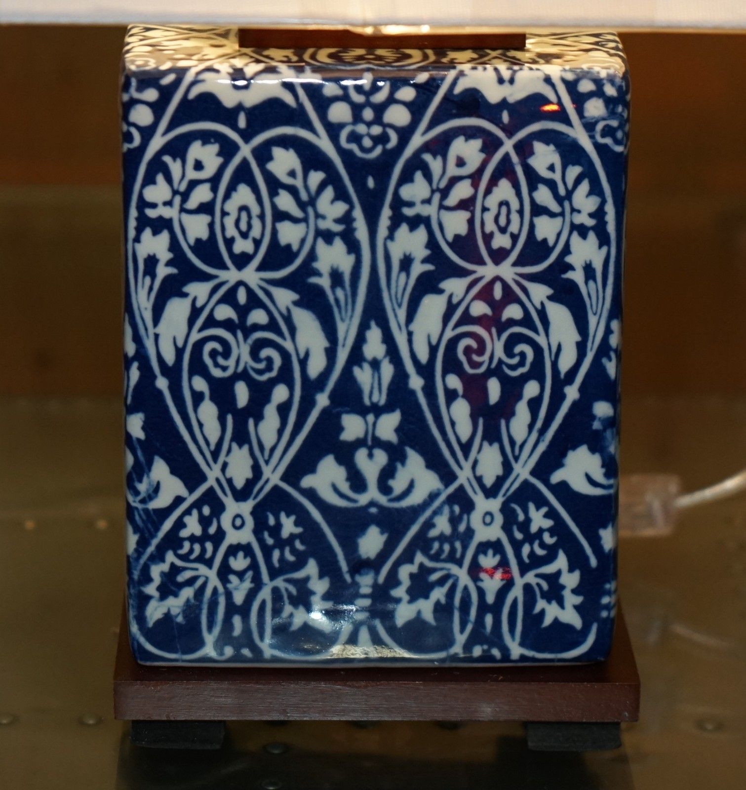 photo buy 1 Of 8 Brand New In The Box Ralph Lauren Porcelain Cobalt Vineyard Table Lamps