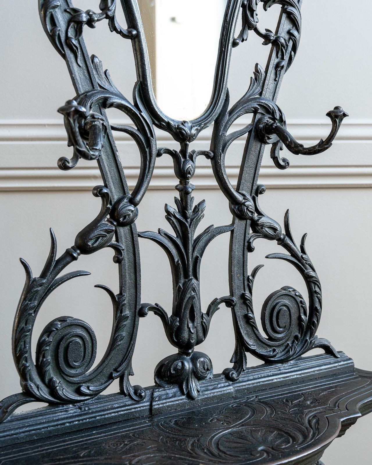 Art Nouveau Cast Iron Hall Tree (Model No. 30) By Corneau Frères photo 3260.0