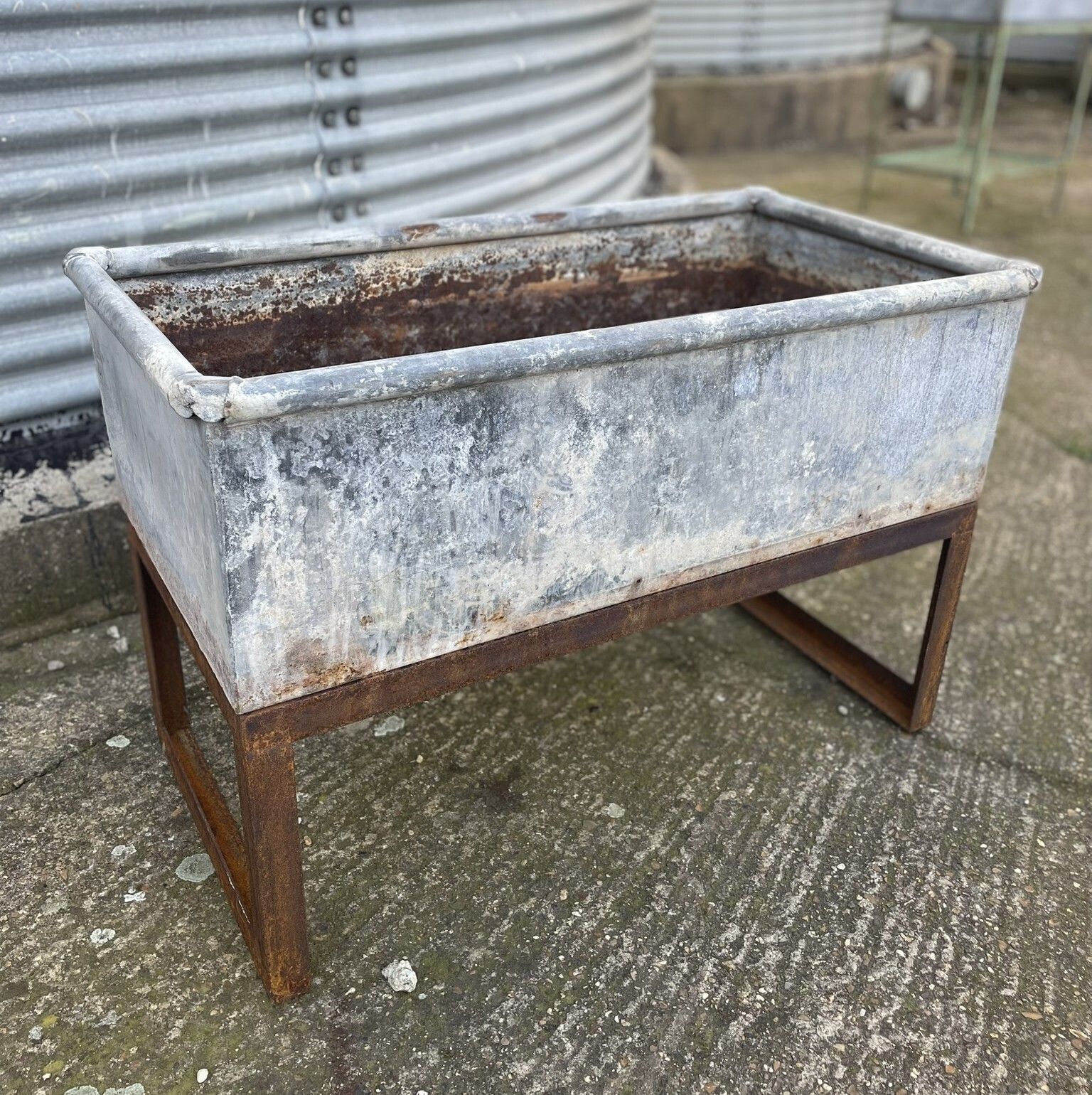 Vintage Round Top Cattle Trough On Stand