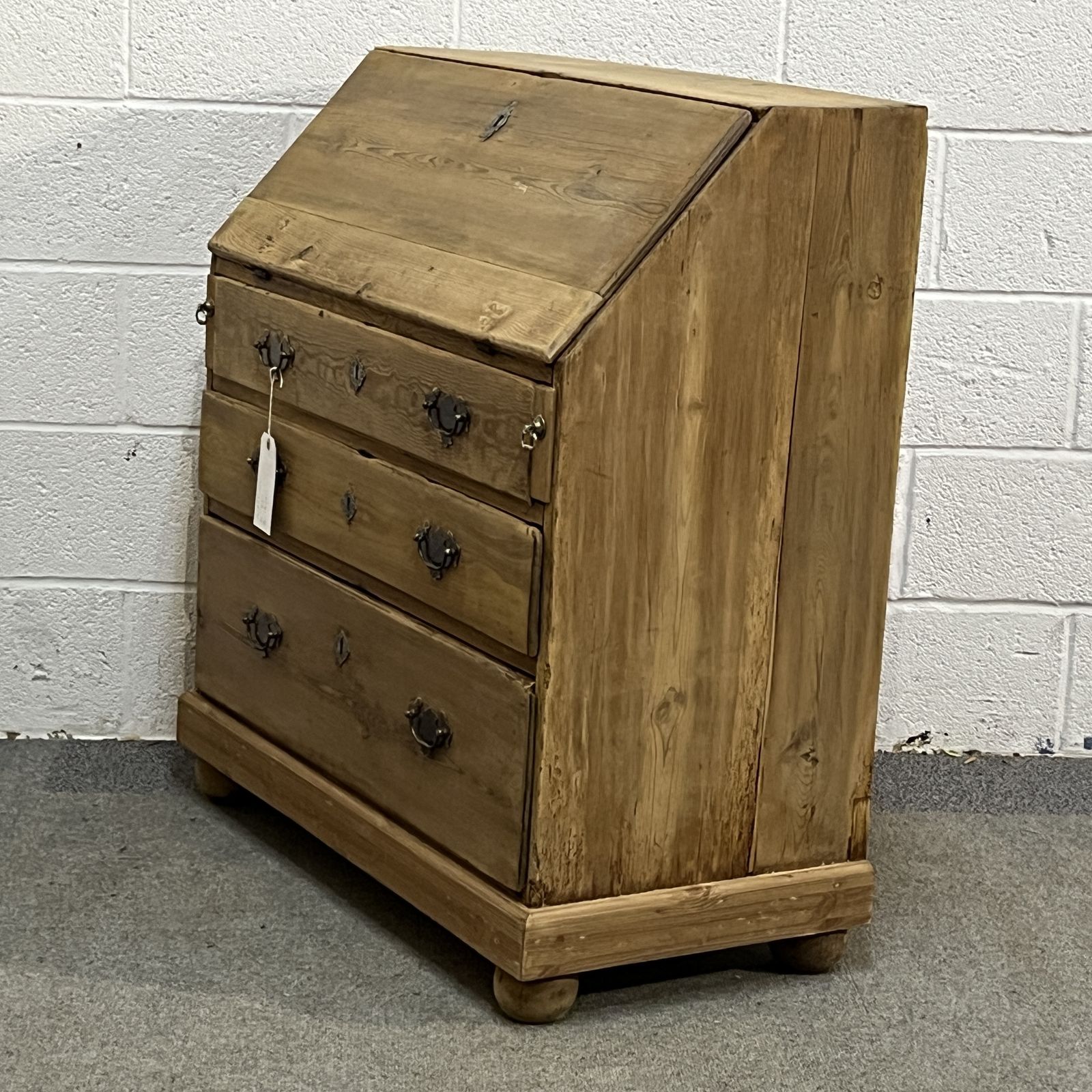 Small English Old Pine Bureau, 1800s photo for sale