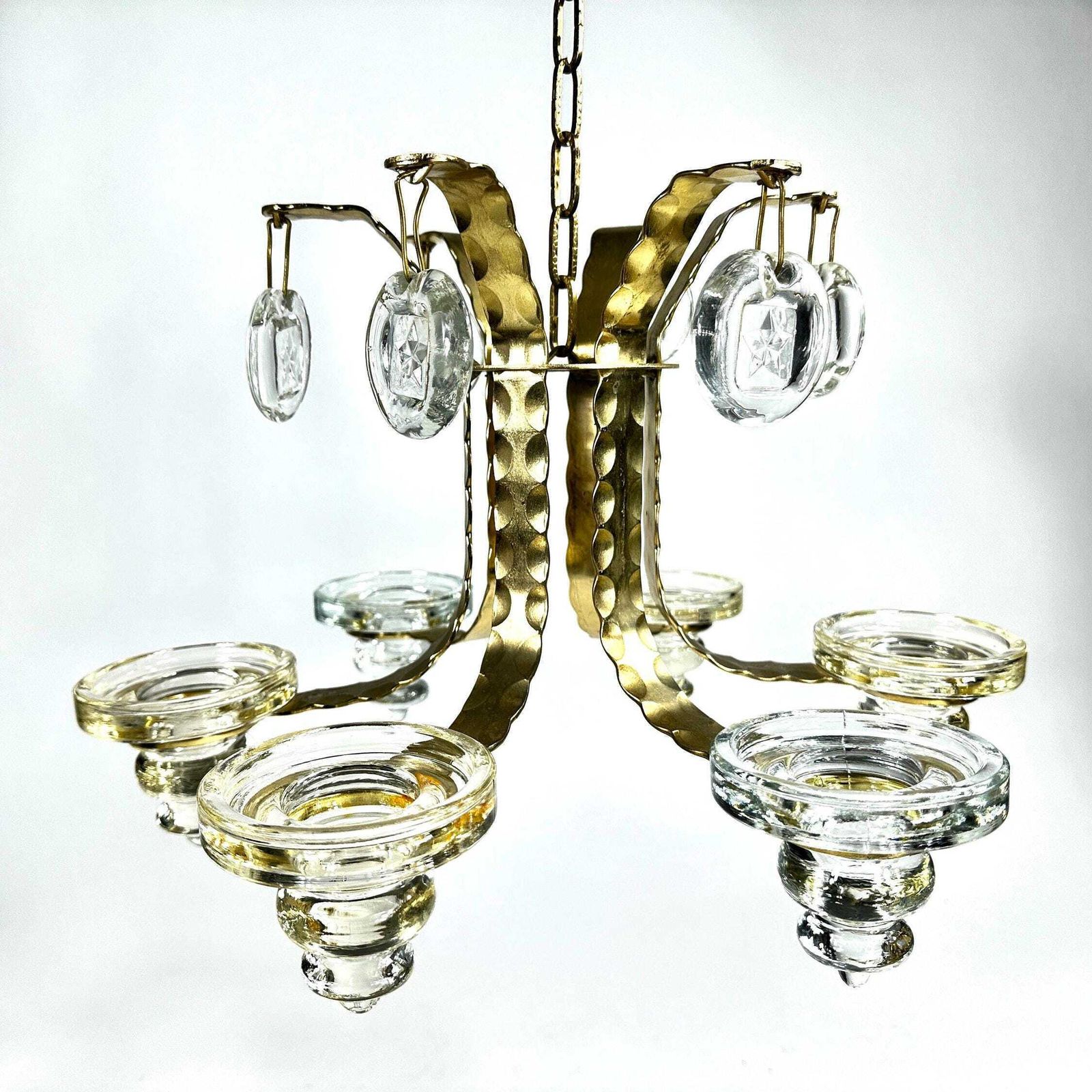 Vintage Erik Höglund Hanging Candelabra – Swedish Wrought Iron Candle Holder – Mid Century
