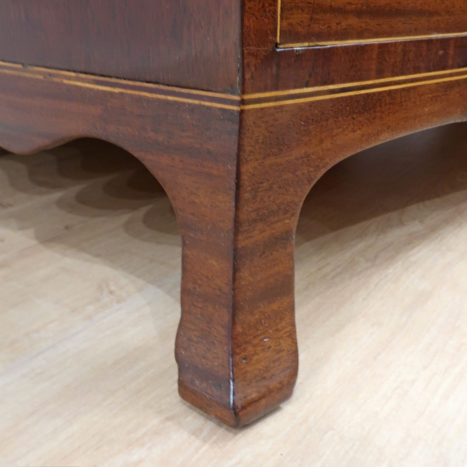 photo for sale Georgian Mahogany Bow Fronted Chest Of Drawers