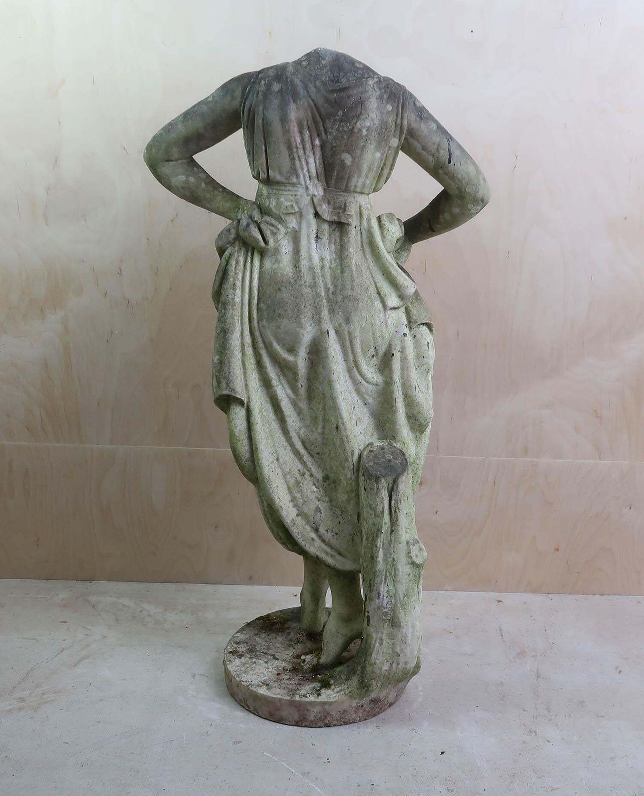 Antique White Marble Garden Statue   Classical Maiden. Italian, 19th Century photo Garden Decor