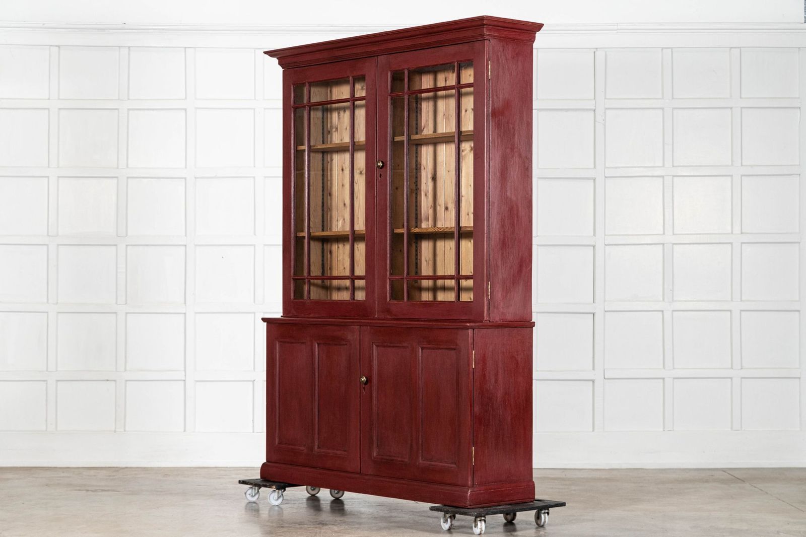 Large 19thc English Pine Glazed Dresser/Bookcase photo 5118.0