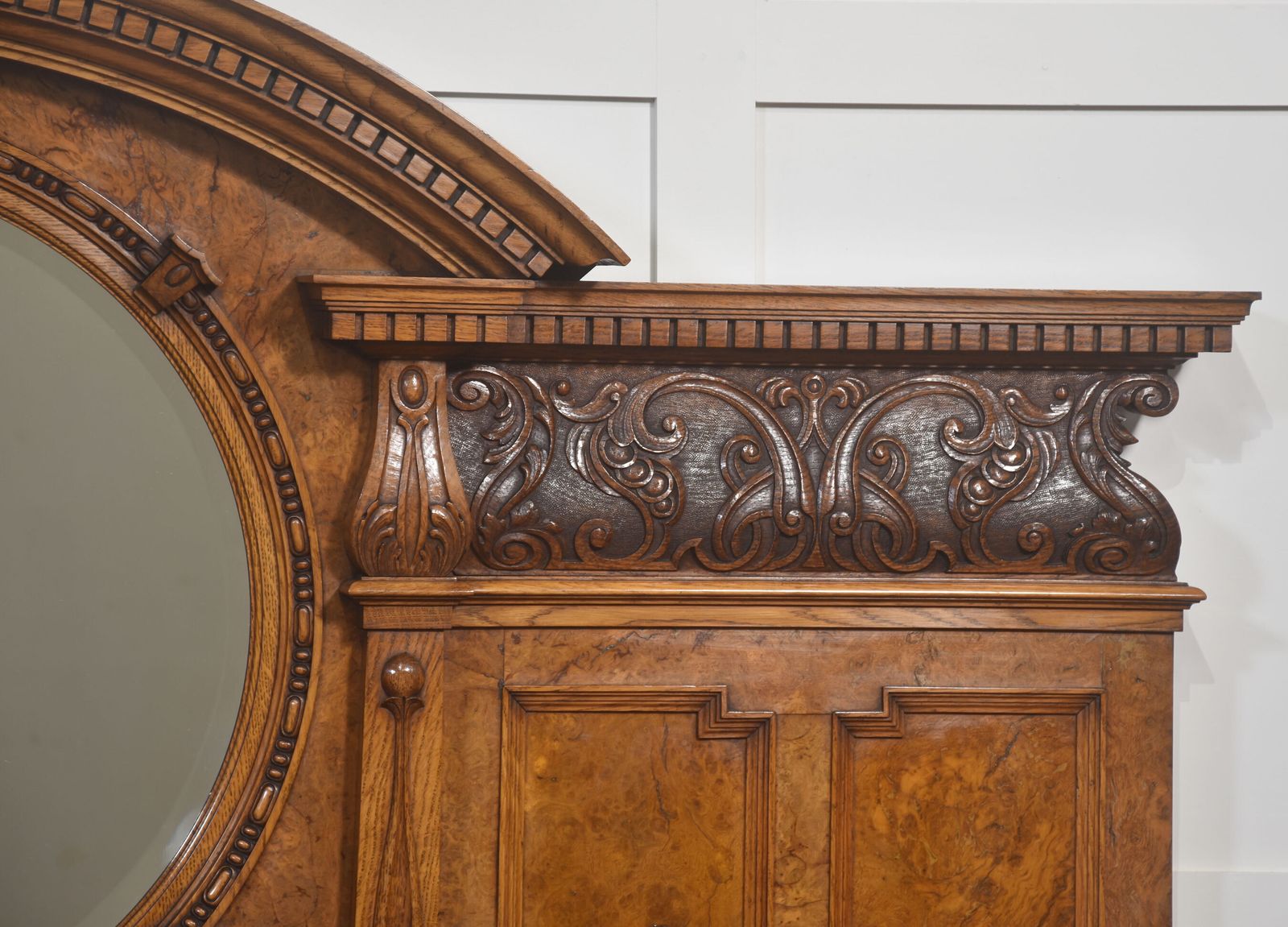 photo furniture Carved Pollard Oak Sideboard, 1800s