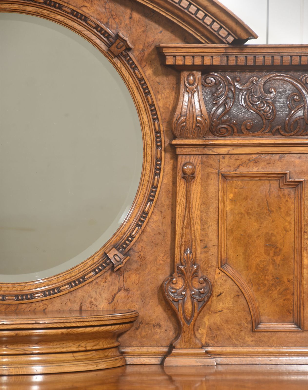 photo for sale Carved Pollard Oak Sideboard, 1800s