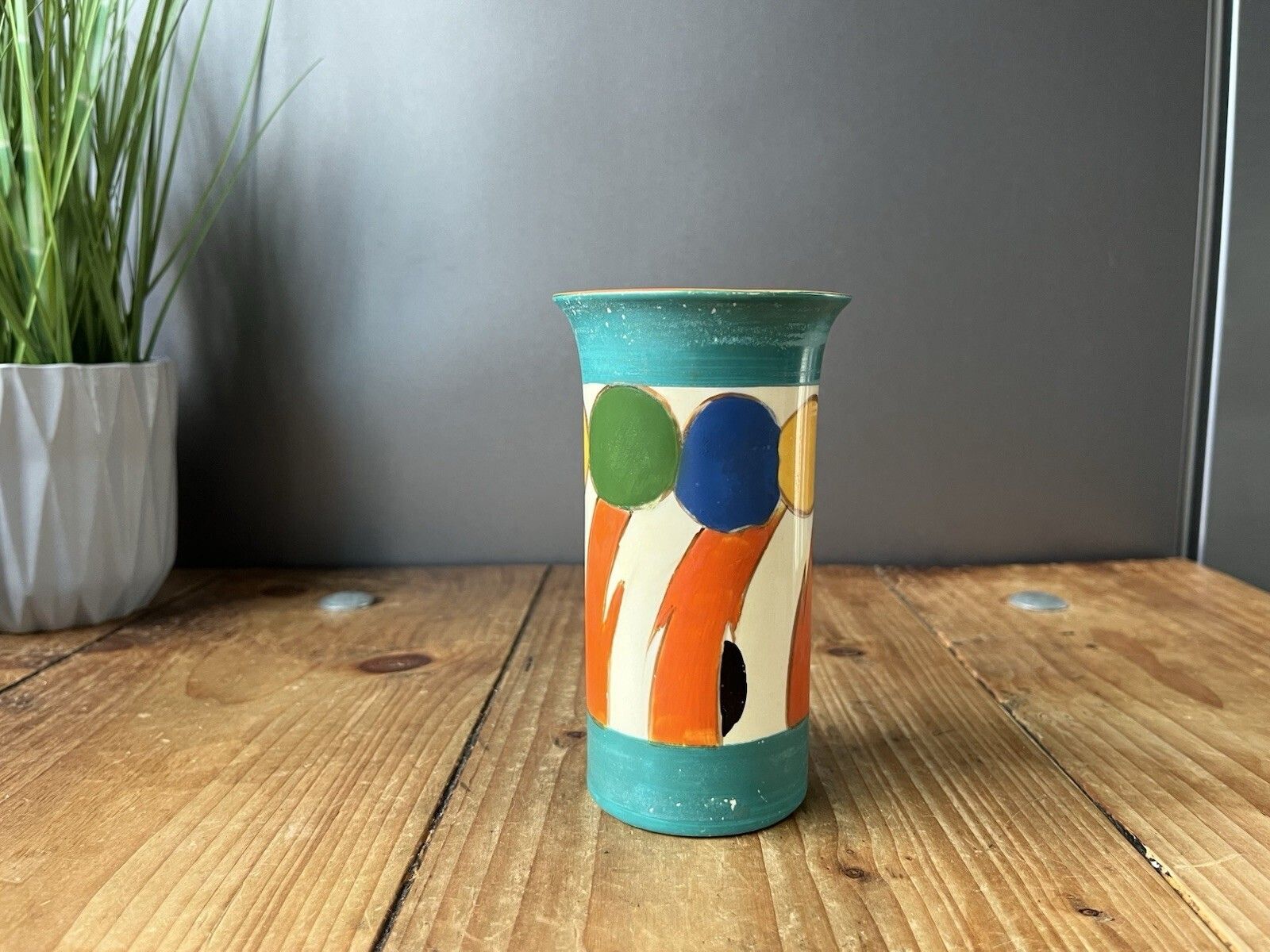 Abstract Art Deco Arabian Arcadian Ware 773 Pottery Clarice Cliff Style Vase 30s photo 75.0