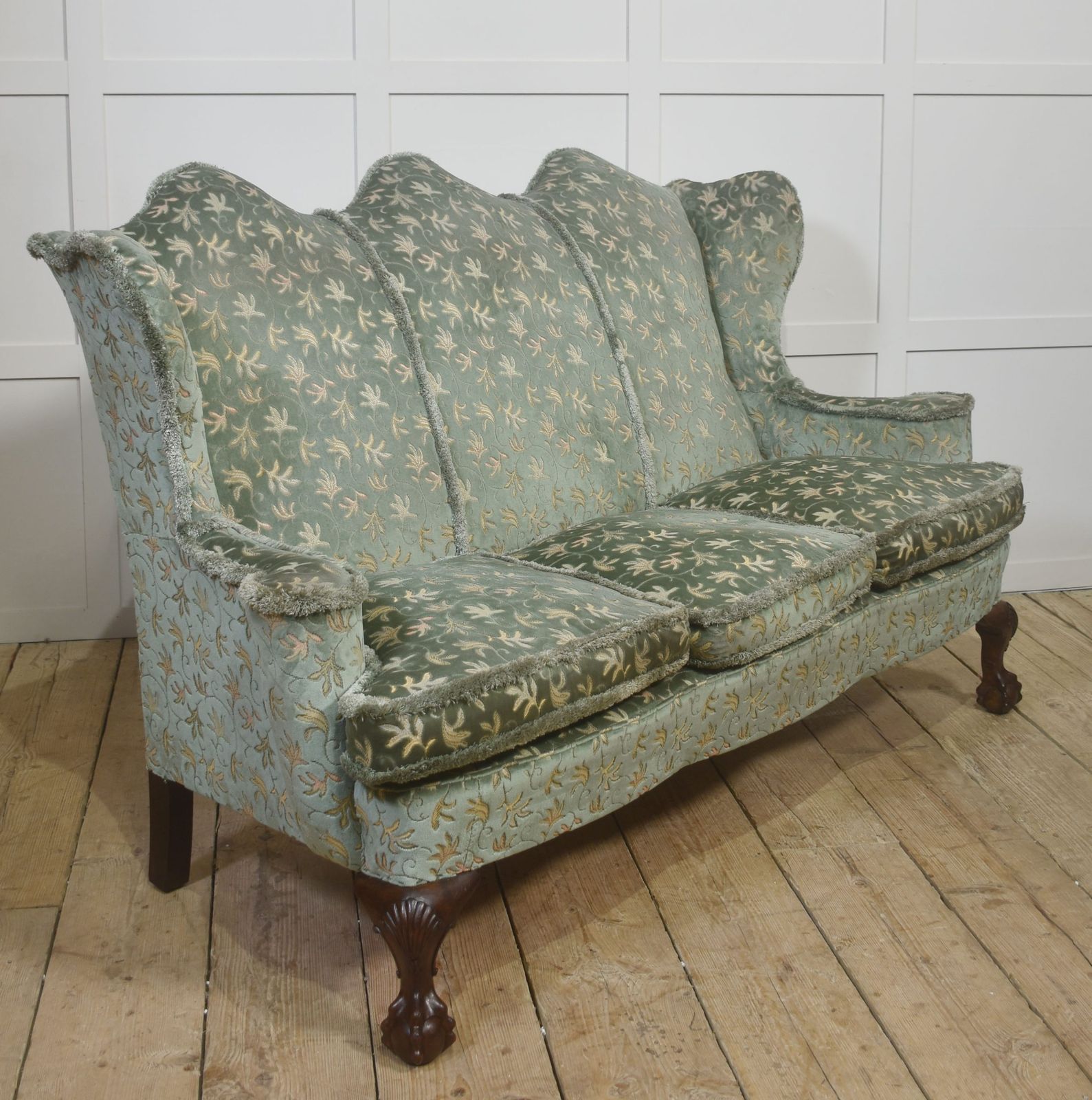 photo for sale Queen Anne Style Three Seat Sofa