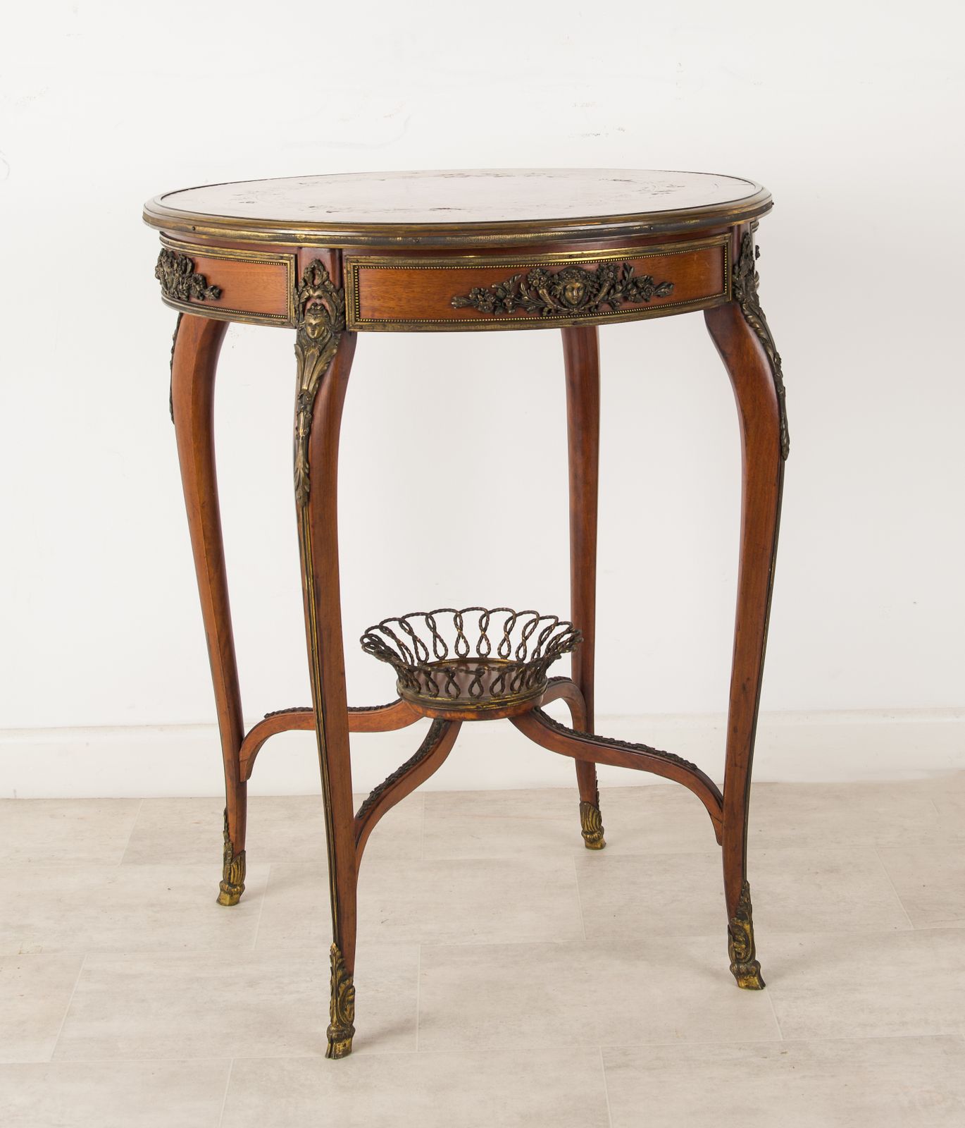 19th Century French Kingwood Round Side Table, In The Manner Of François Linke photo 1400.0