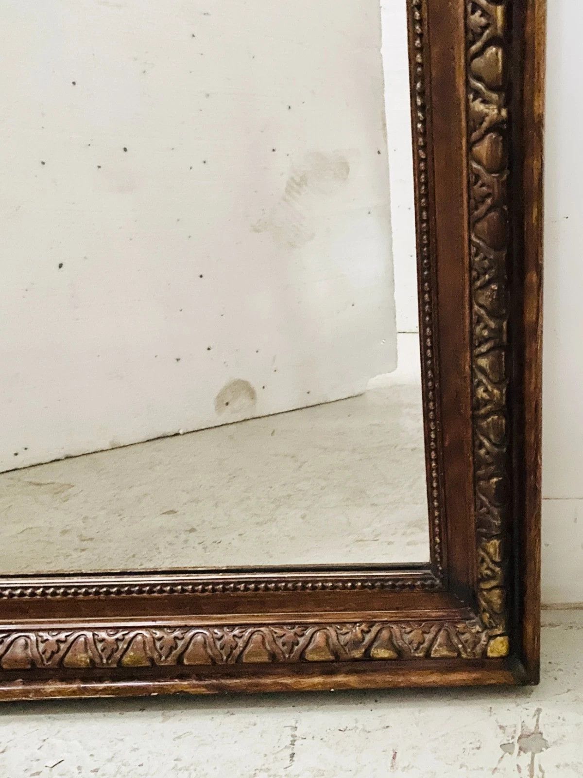 Napoleon III Style Mirror In Wood And Patinated Stucco 20th Century photo buy