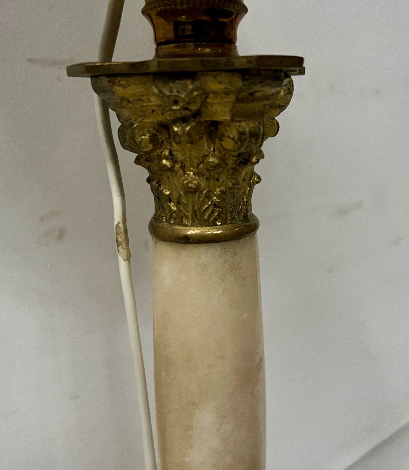177.75 19th Century Marble And Bronze Oil Lamp Stand photo