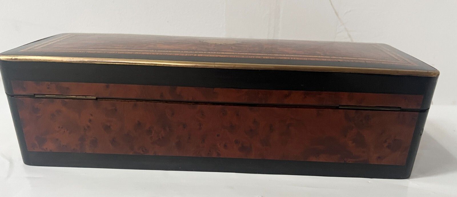 Glove Box In Thuya Magnifying Glass Napoleon III Marquetry Ball 19th Century photo vintage
