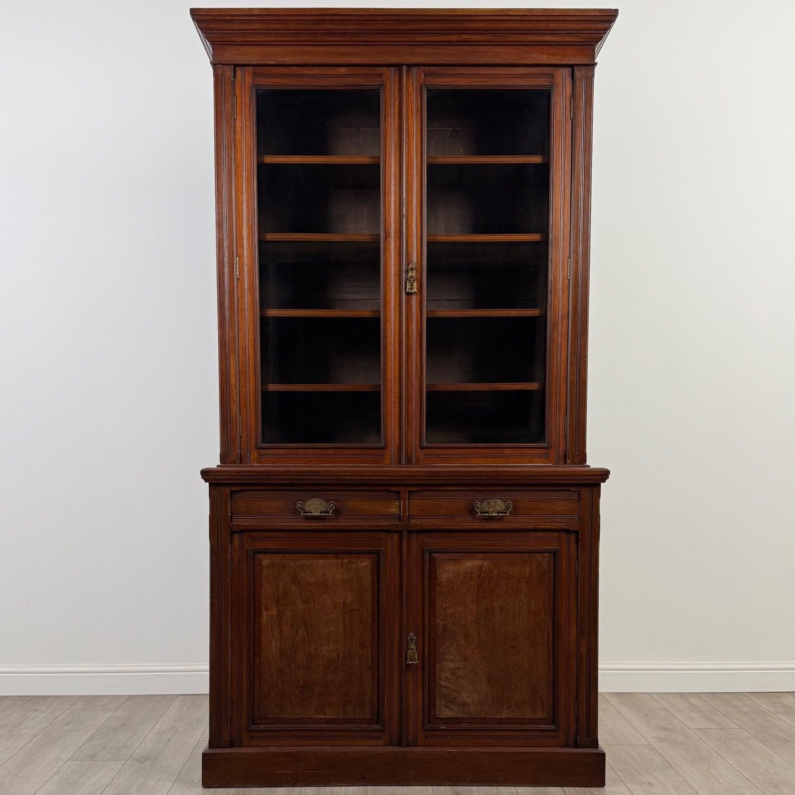 Antique 20th Century Fine Quality Bookcase In Mahogany photo furniture