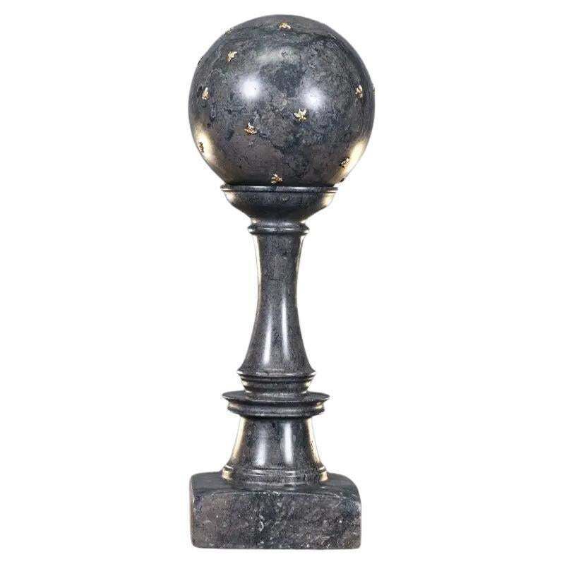 Grey/Black Marble Cup And Ball Game With Gilt Bees, Classic Empire Style