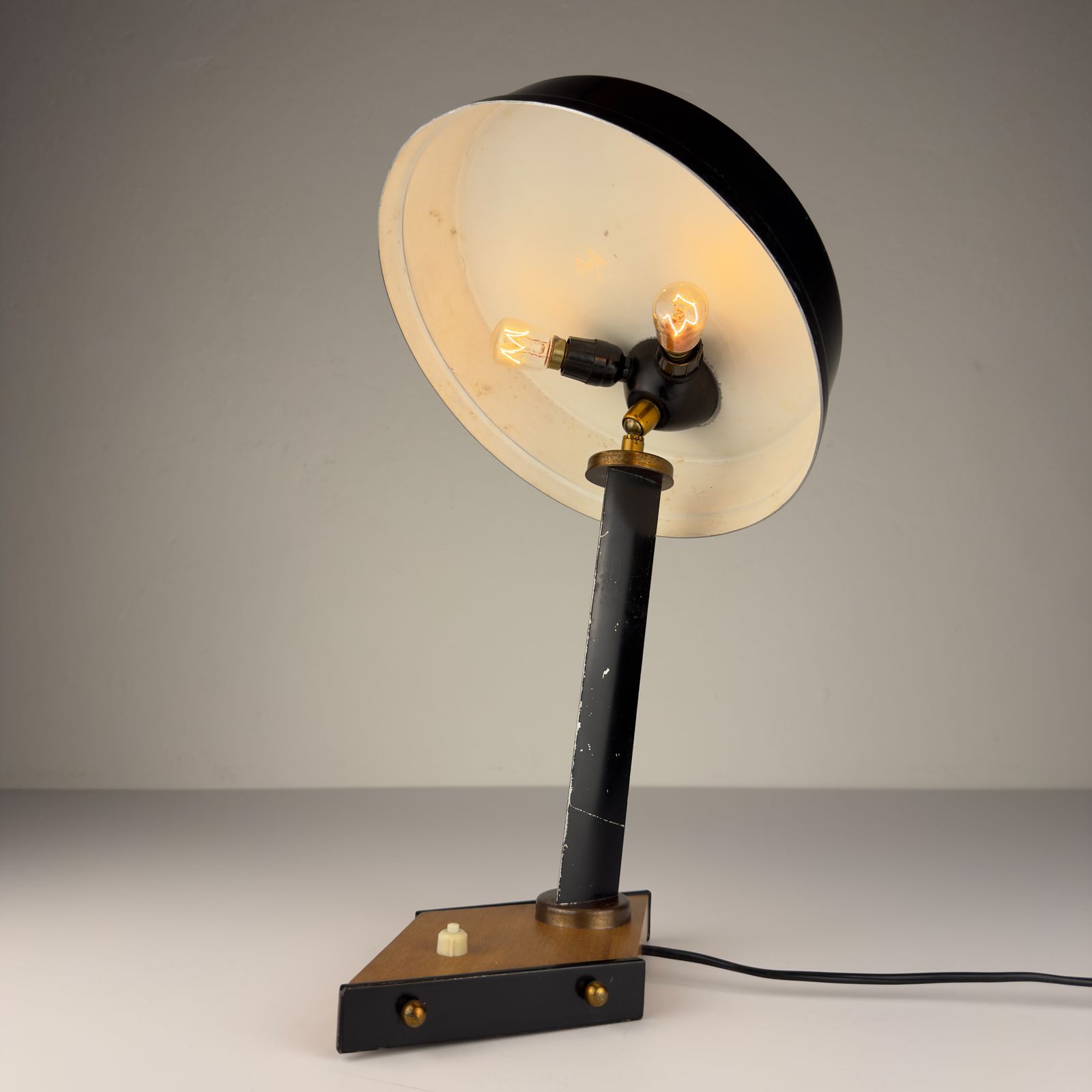 Vintage Metal Desk Lamp By Oscar Torlasco, Italy 1950s photo for sale