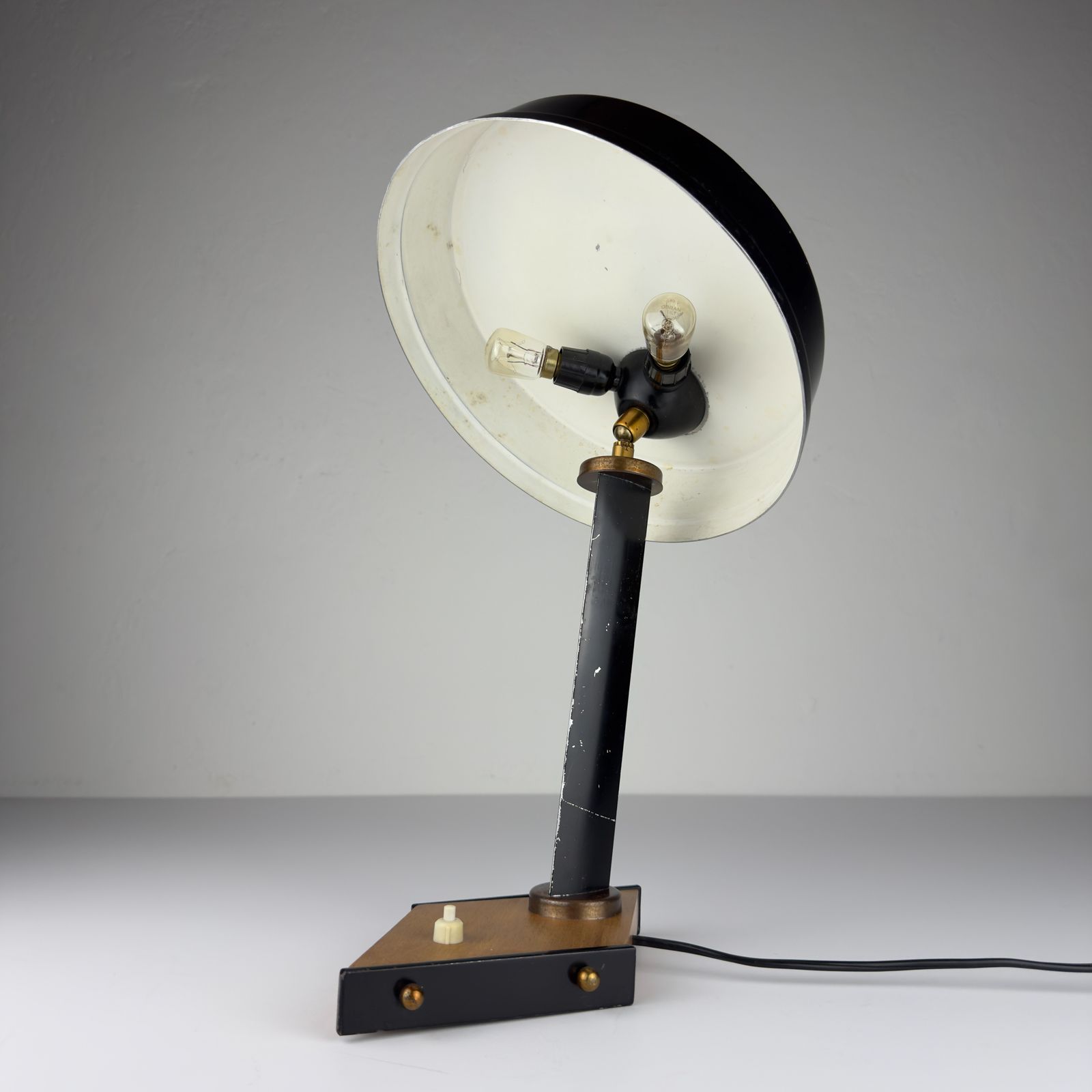 Vintage Metal Desk Lamp By Oscar Torlasco, Italy 1950s photo Lighting