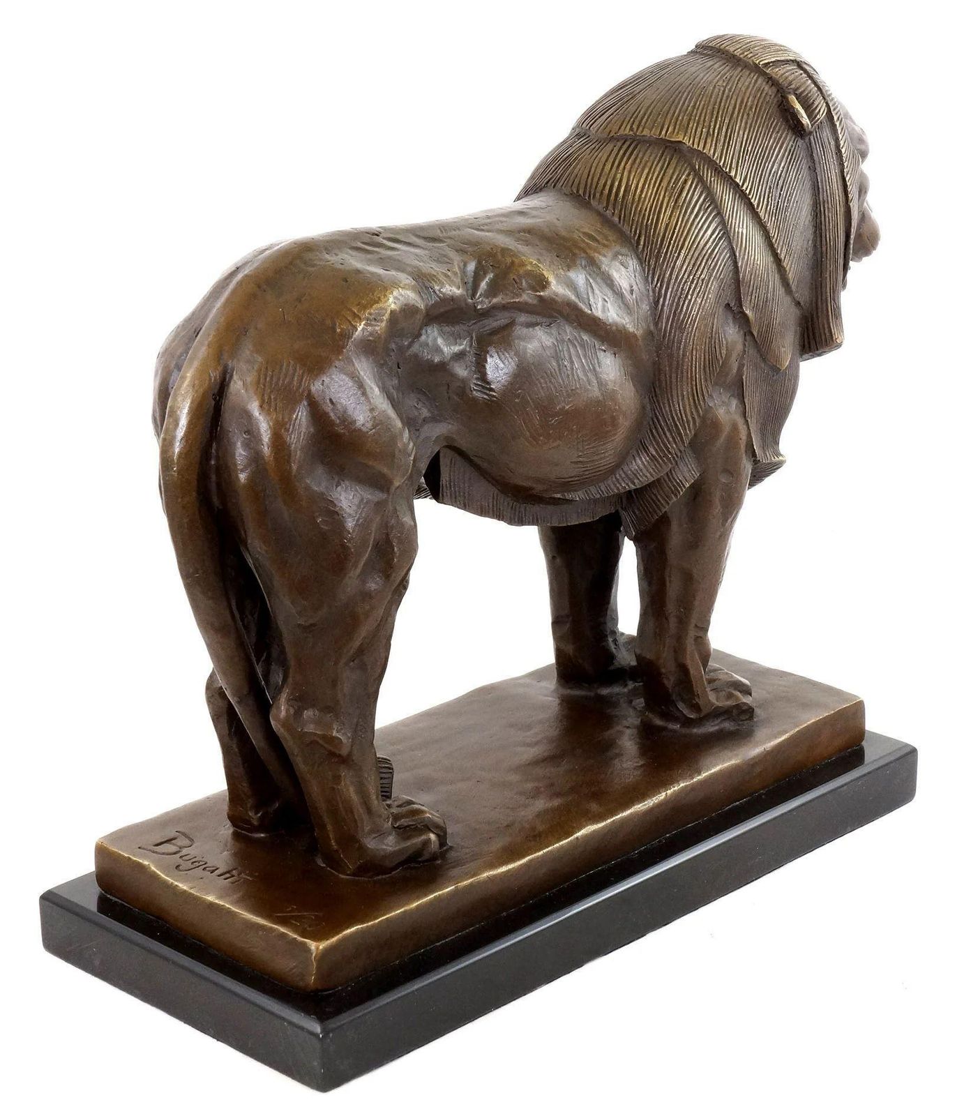 Bronze Lion Sculpture, Proud Lion, In The Style Of Rembrandt Bugatti photo buy