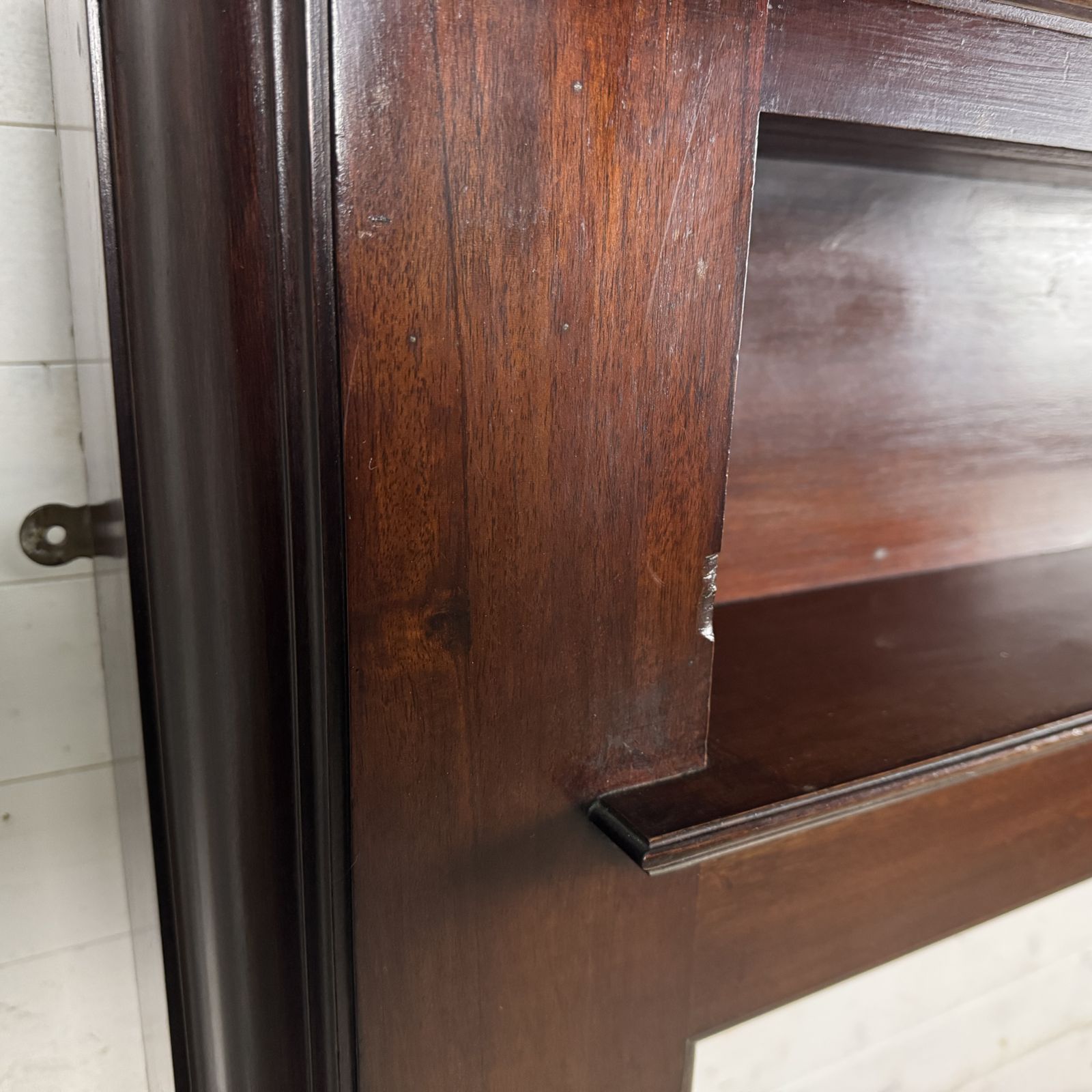 Reclaimed 1930’s Deco Mahogany Fire Surround photo vintage