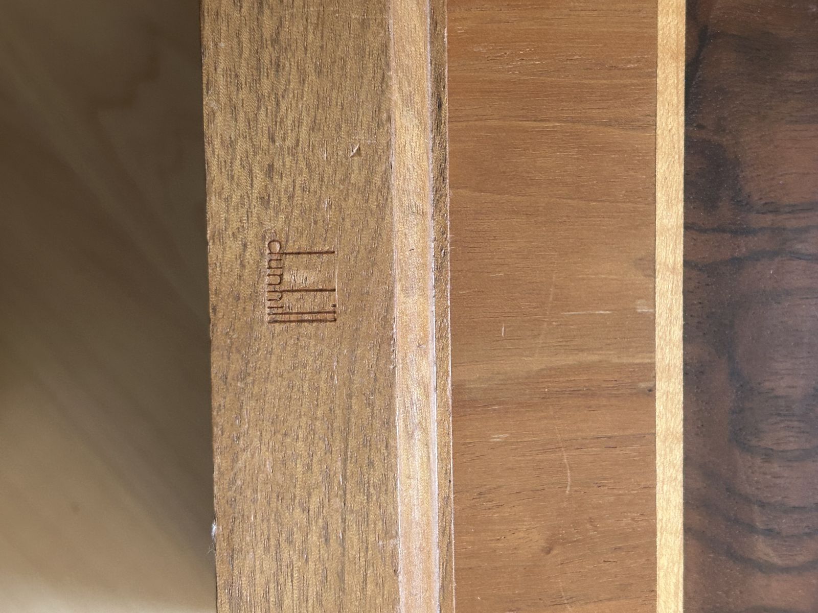 David Linley Alfred Dunhill Waste Paper Bin Burr Walnut , Oak Satinwood Handmade photo Home Decor