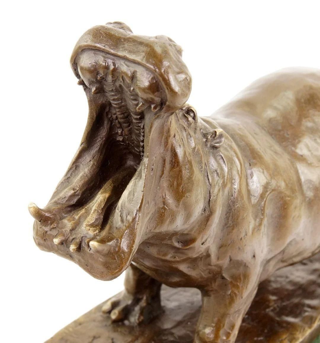 Bronze Animal Statue, Hippopotamus In The Style Of Rembrandt Bugatti Sculpture photo for sale