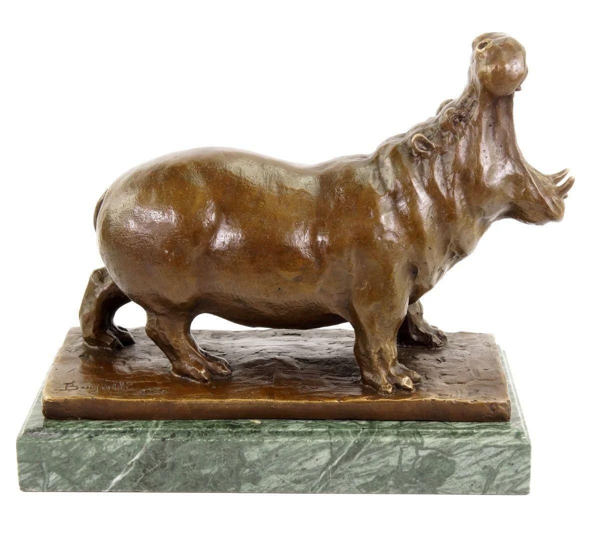 Bronze Animal Statue, Hippopotamus In The Style Of Rembrandt Bugatti Sculpture photo buy
