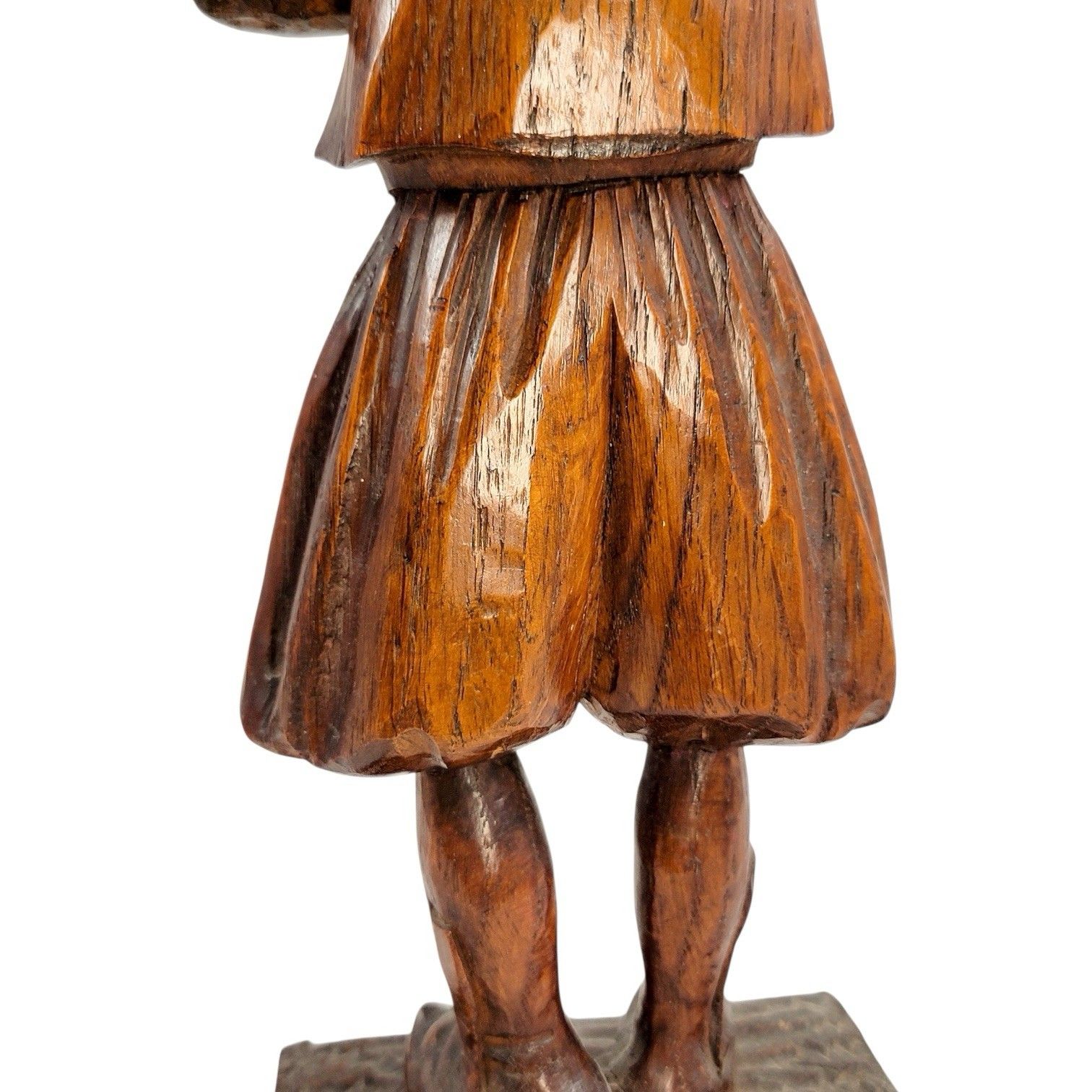 photo vinterior Antique 19th C. German Black Forest Carved Oak Pied Piper Of Hamelin Statue
