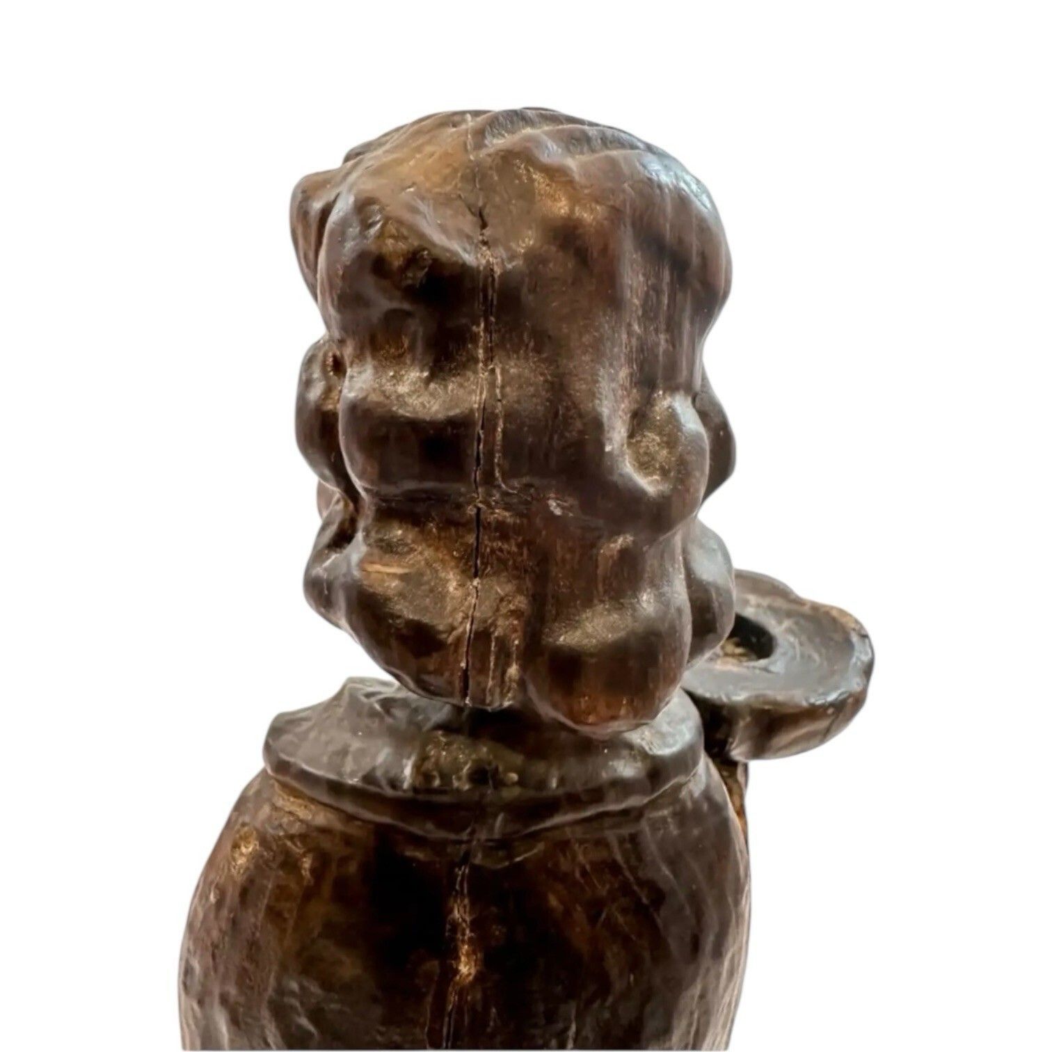 photo for sale Antique 18th Century Baroque Carved Wood Acolyte Angel Candlestick Figure Italy