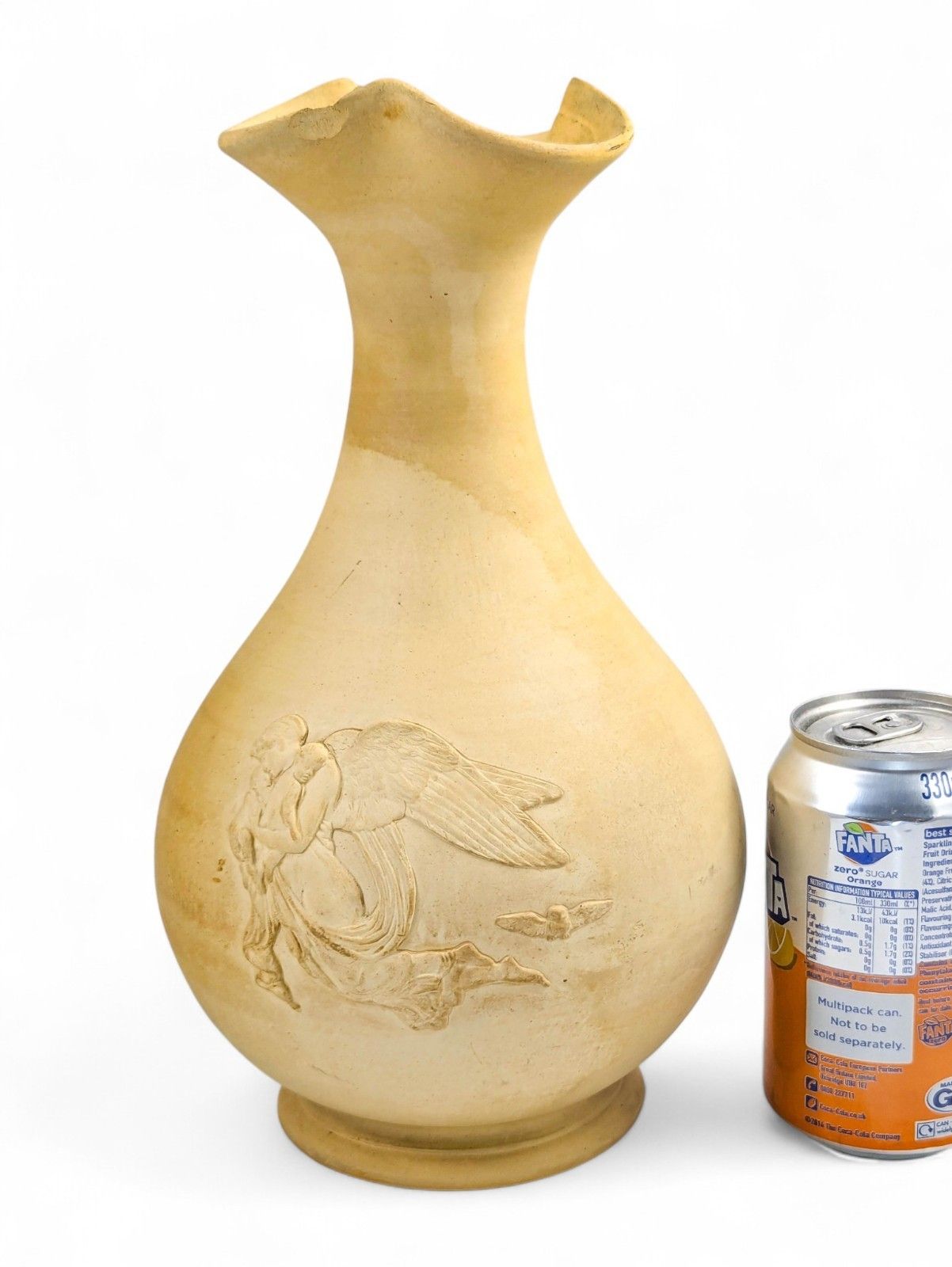 Antique P. Ipsens Enke “Angel Of The Night” Bisque Vase, C. 1880–1900 photo 450.0
