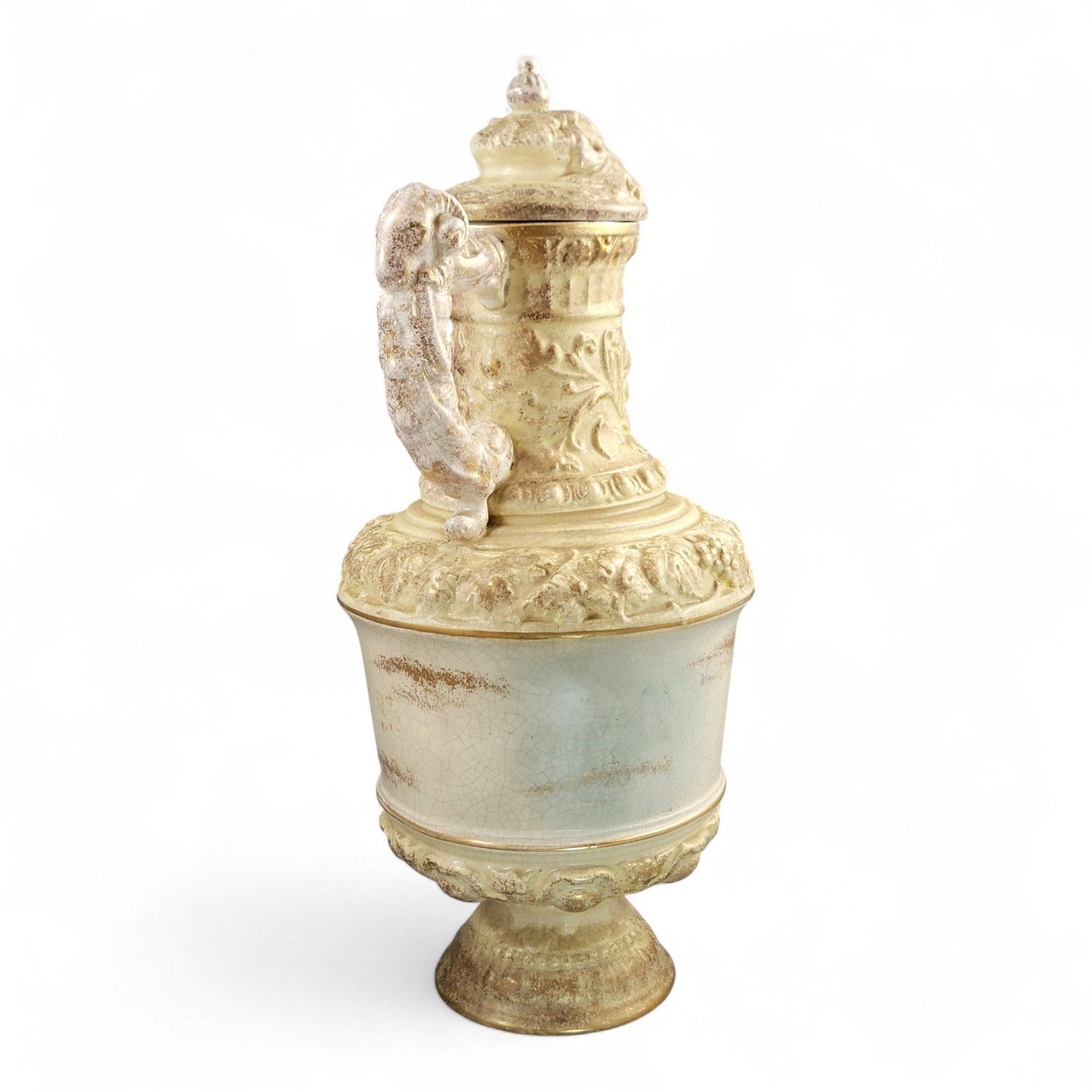 Antique Monumental French Wine Ewer C.1875–95 Choisy Le Roi Or Sarreguemines photo Home Decor