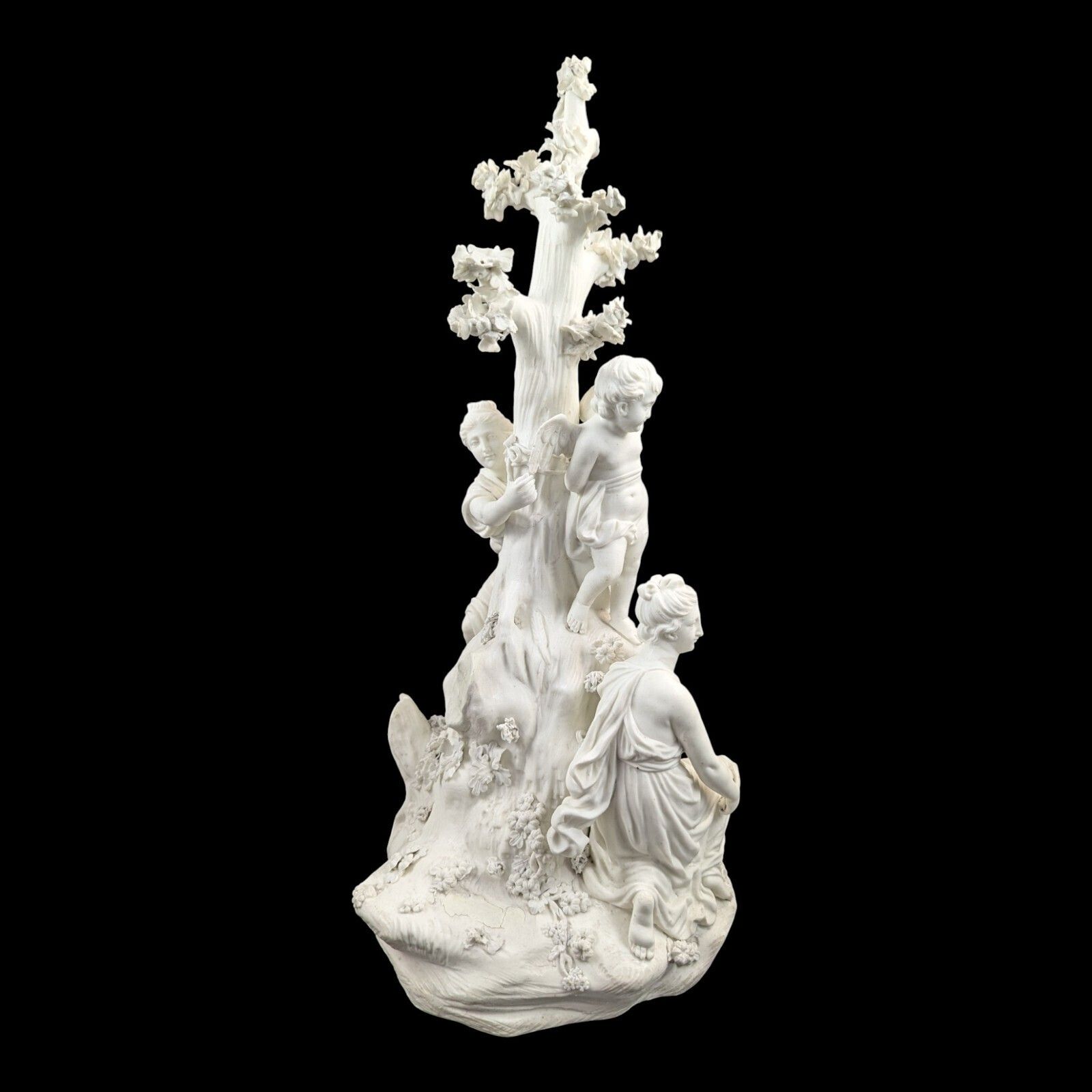 Antique Georgian Derby Parian Biscuit ‘Three Graces & Cupid’ C.1775–85 — Rare photo vinterior