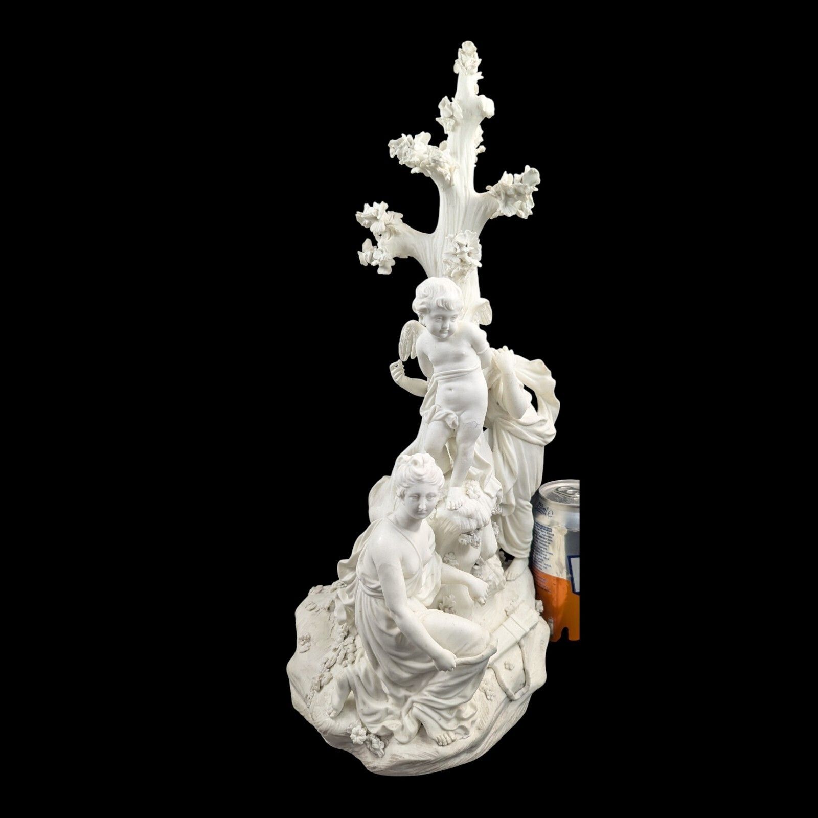 Antique Georgian Derby Parian Biscuit ‘Three Graces & Cupid’ C.1775–85 — Rare photo vintage