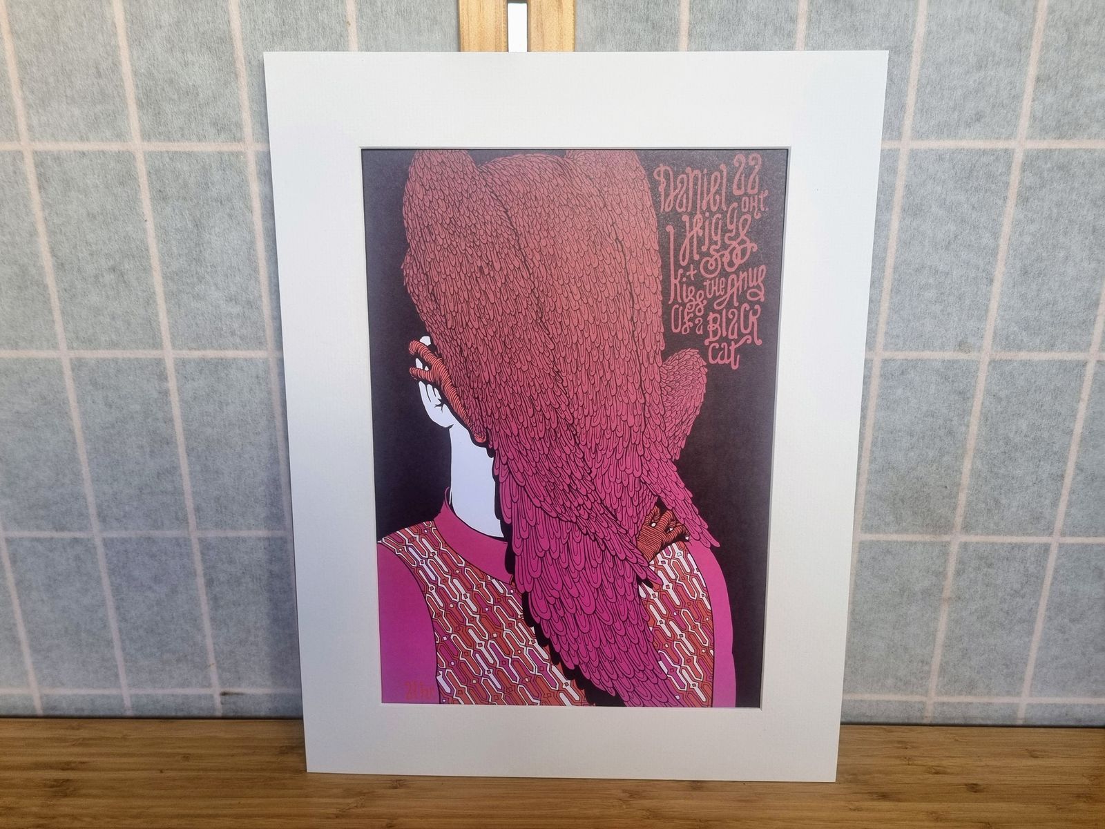 Gig Poster Art Print, Daniel Higgs Illustration, Den Haag Concert Artwork, 2000s Music Wall Decor, Alternative Design photo furniture