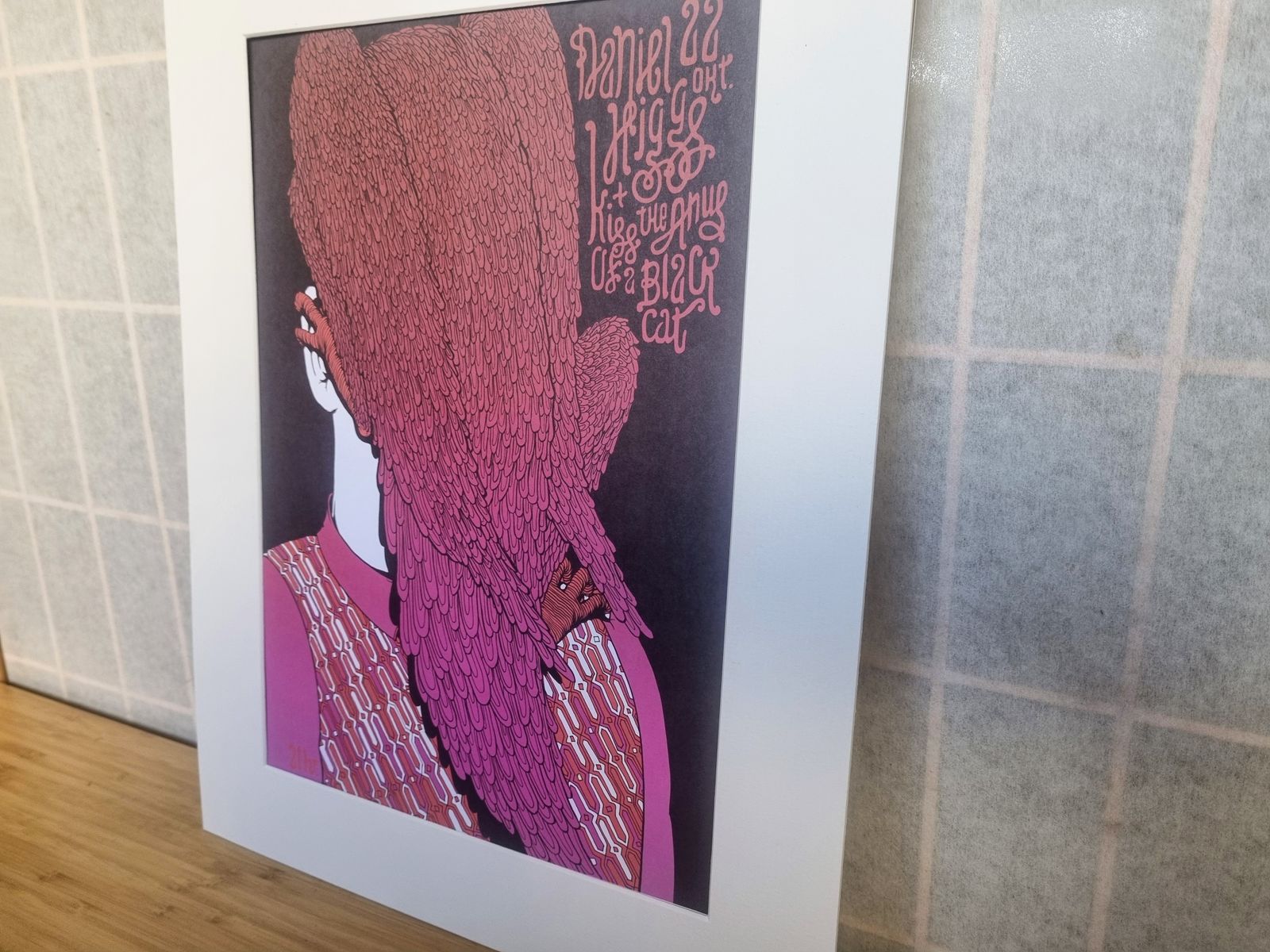 Gig Poster Art Print, Daniel Higgs Illustration, Den Haag Concert Artwork, 2000s Music Wall Decor, Alternative Design photo for sale