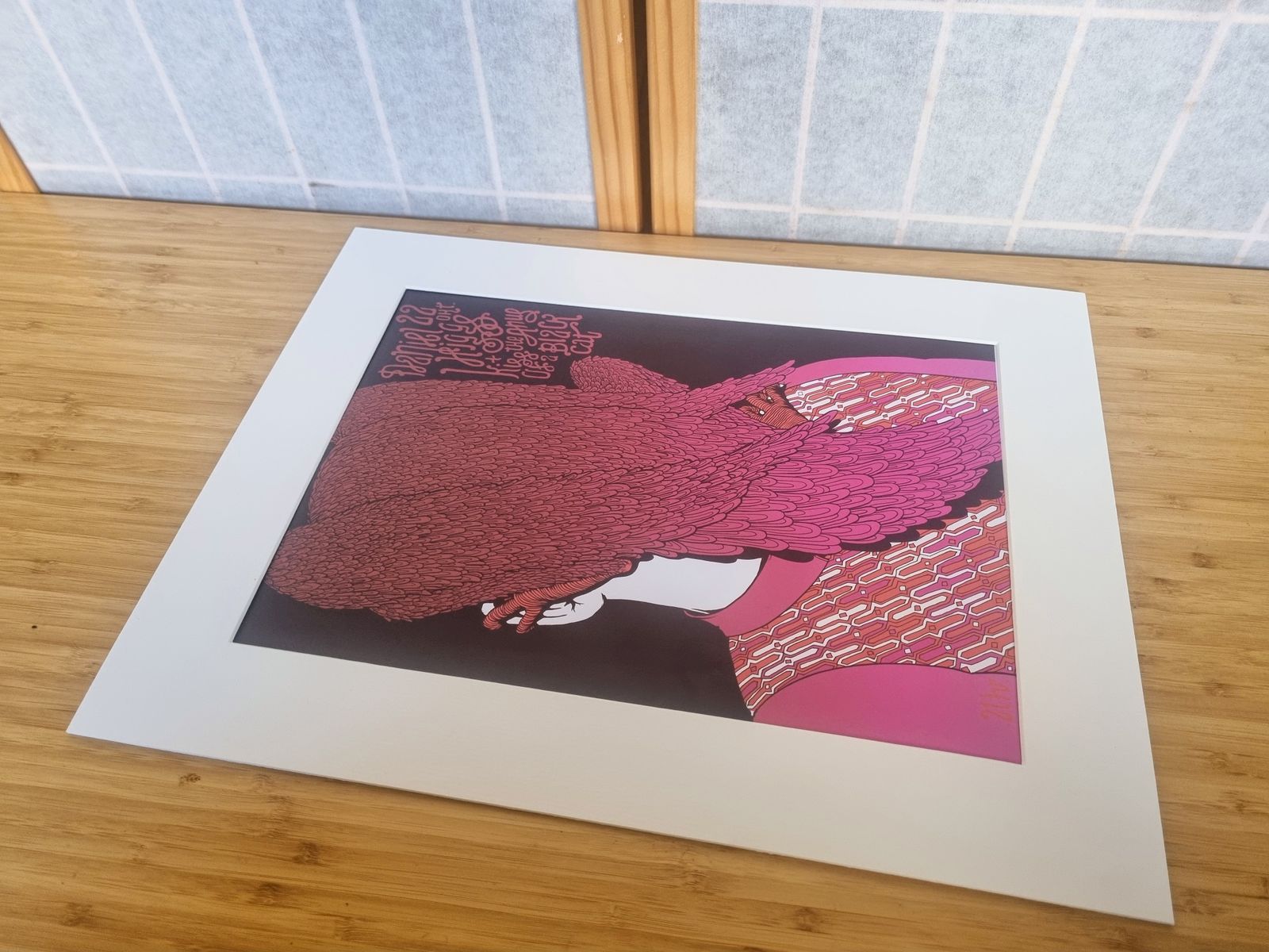 photo furniture Gig Poster Art Print, Daniel Higgs Illustration, Den Haag Concert Artwork, 2000s Music Wall Decor, Alternative Design