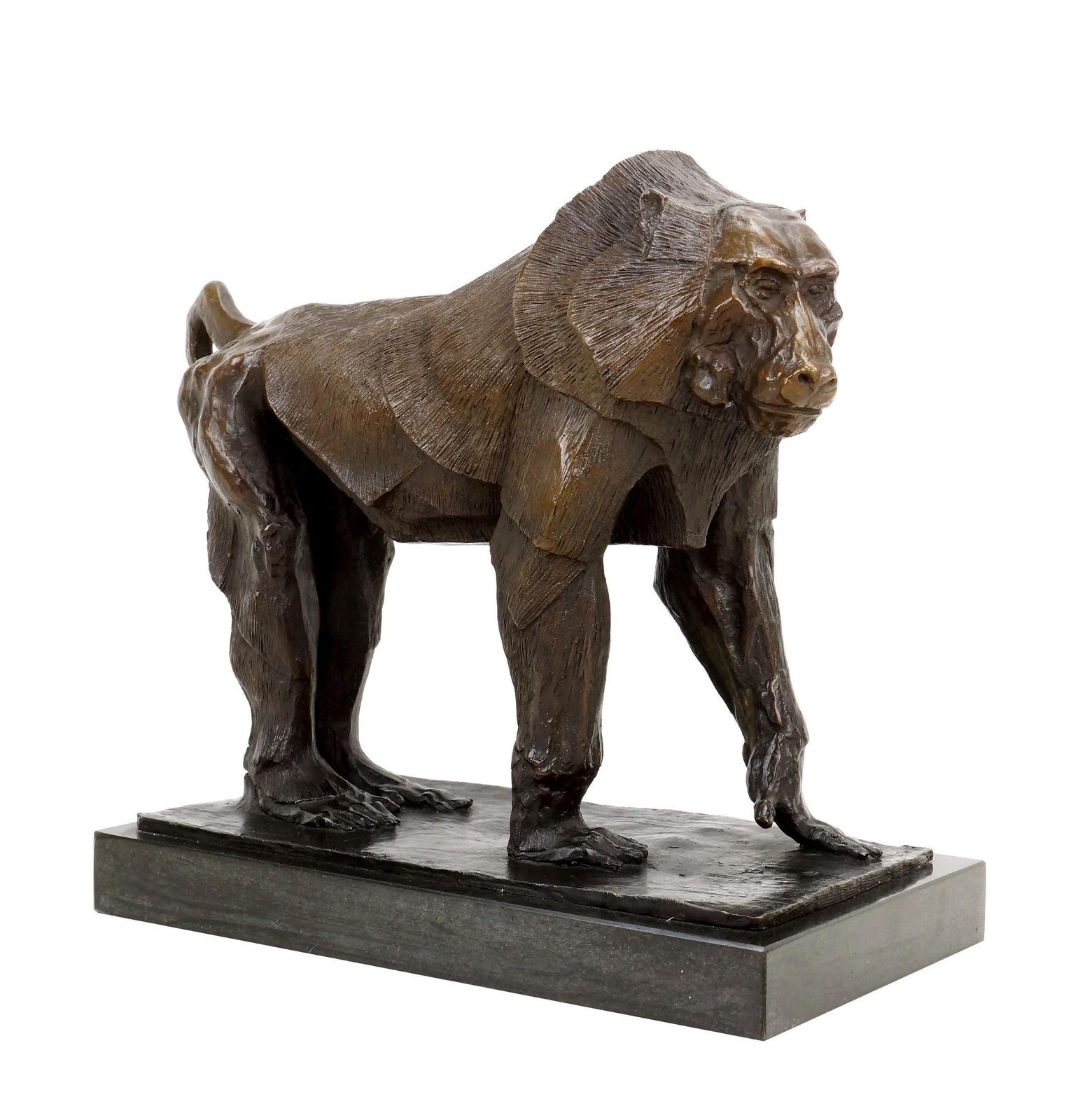 Sculpture Of A Large Ape In The Style Of Rembrandt Bugatti. Bronze Sculpture. photo Art