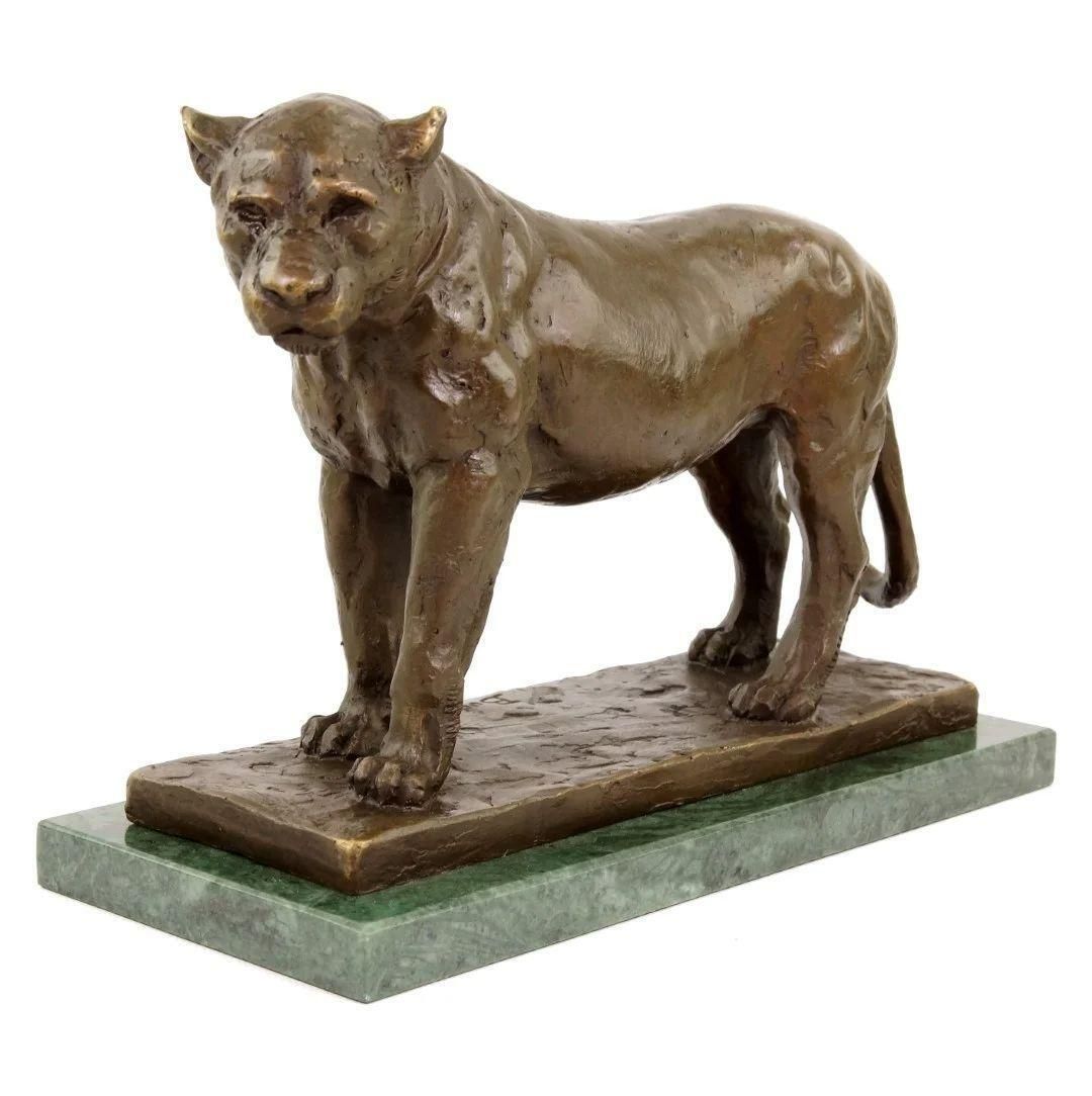Bronze Statue Of The Sculpture Of The Lion, Nubian Lioness, In The Style Of Rembrandt Bugatti photo furniture