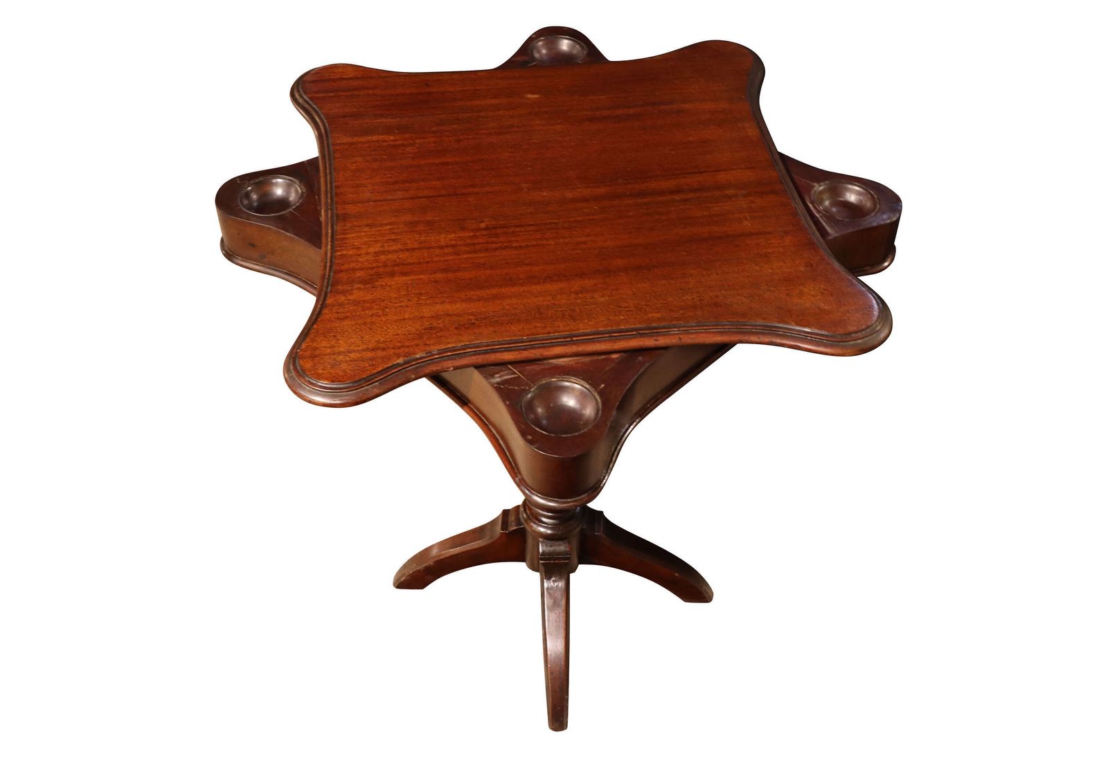 Unusual Early Victorian Mahogany Swivel Top Gaming Table, C.1840 photo Furniture