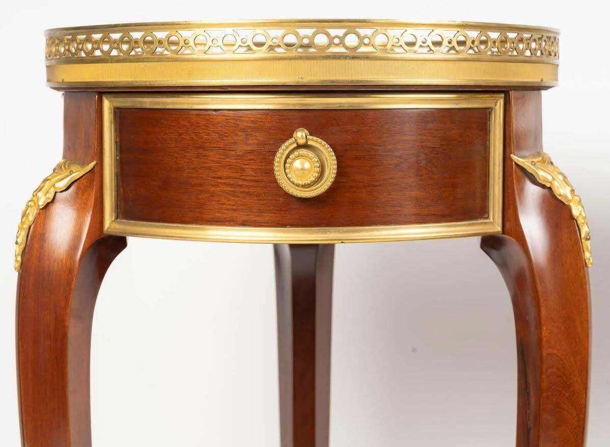 Pair Of Louis XV Style Wooden And Gilt Bronze Side Tables. photo 4877.0