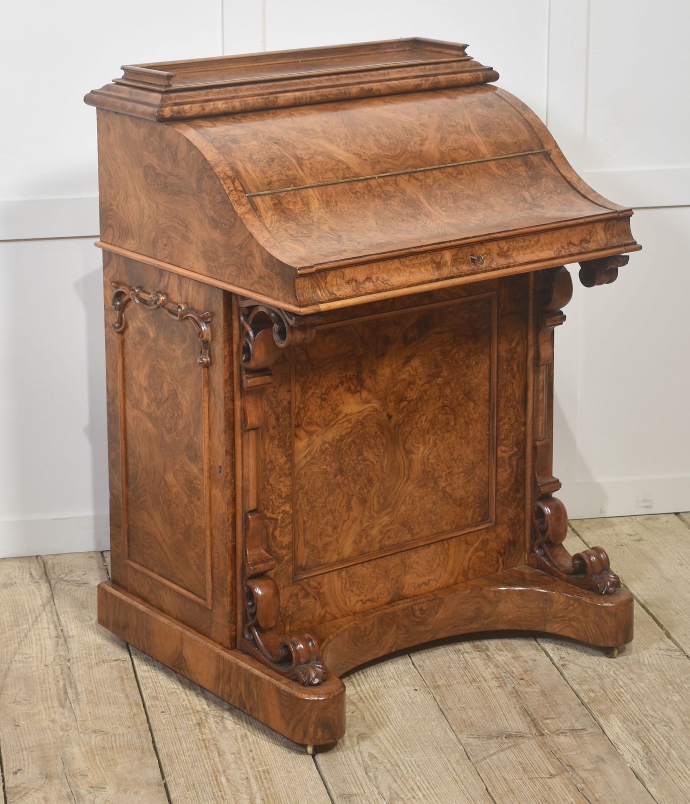 Burr Walnut Pop Up Davenport Desk photo furniture