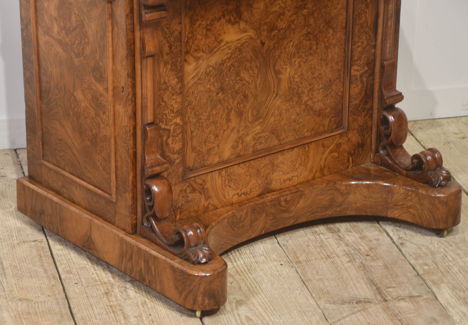 photo for sale Burr Walnut Pop Up Davenport Desk