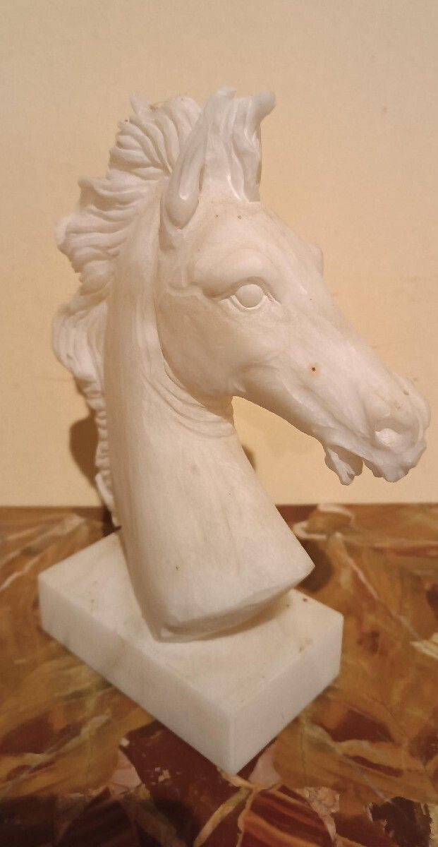 A 1930s Alabaster Sculpture Depicting A Horse photo for sale