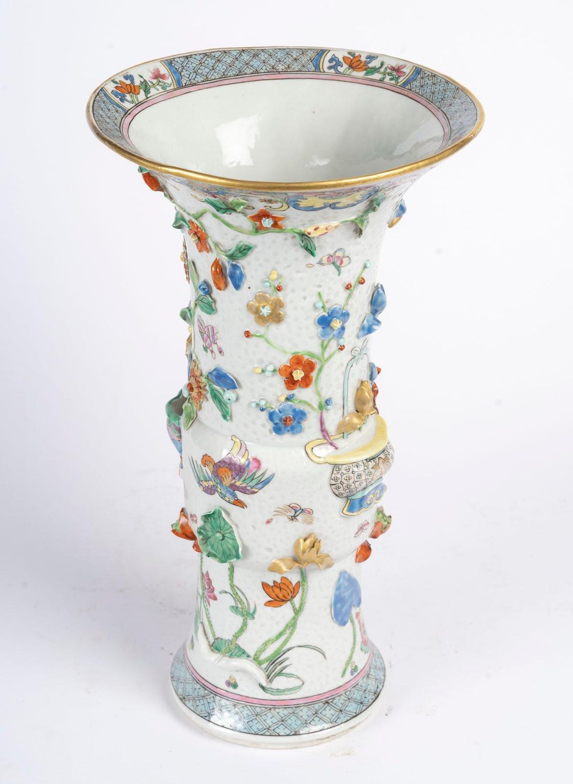 Vase In Glazed Porcelain In The Chinese Style. photo Home Decor
