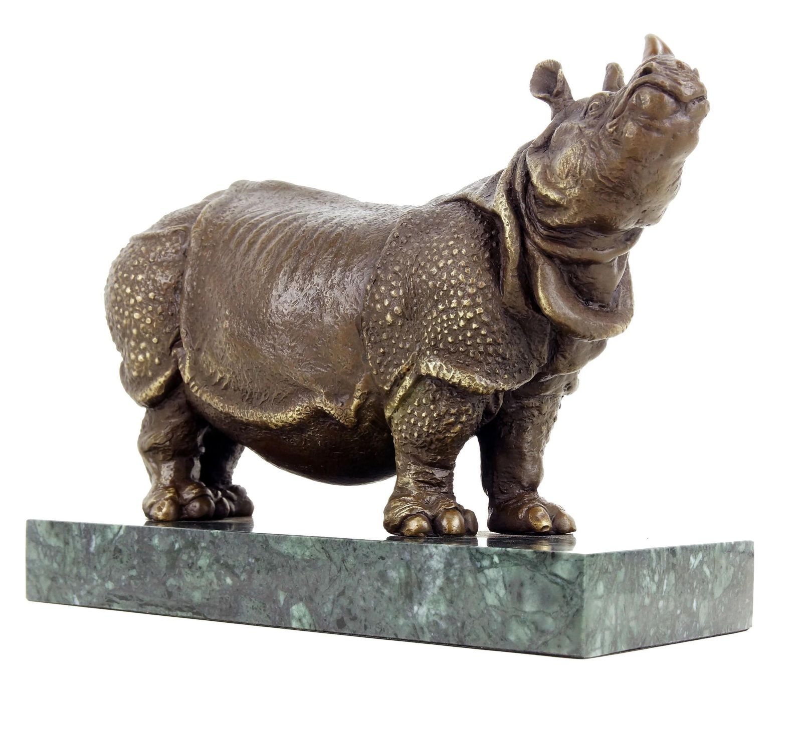 Statue Of Rhinoceros, Bronze Sculpture In The Style Of Rembrandt Bugatti photo vinterior