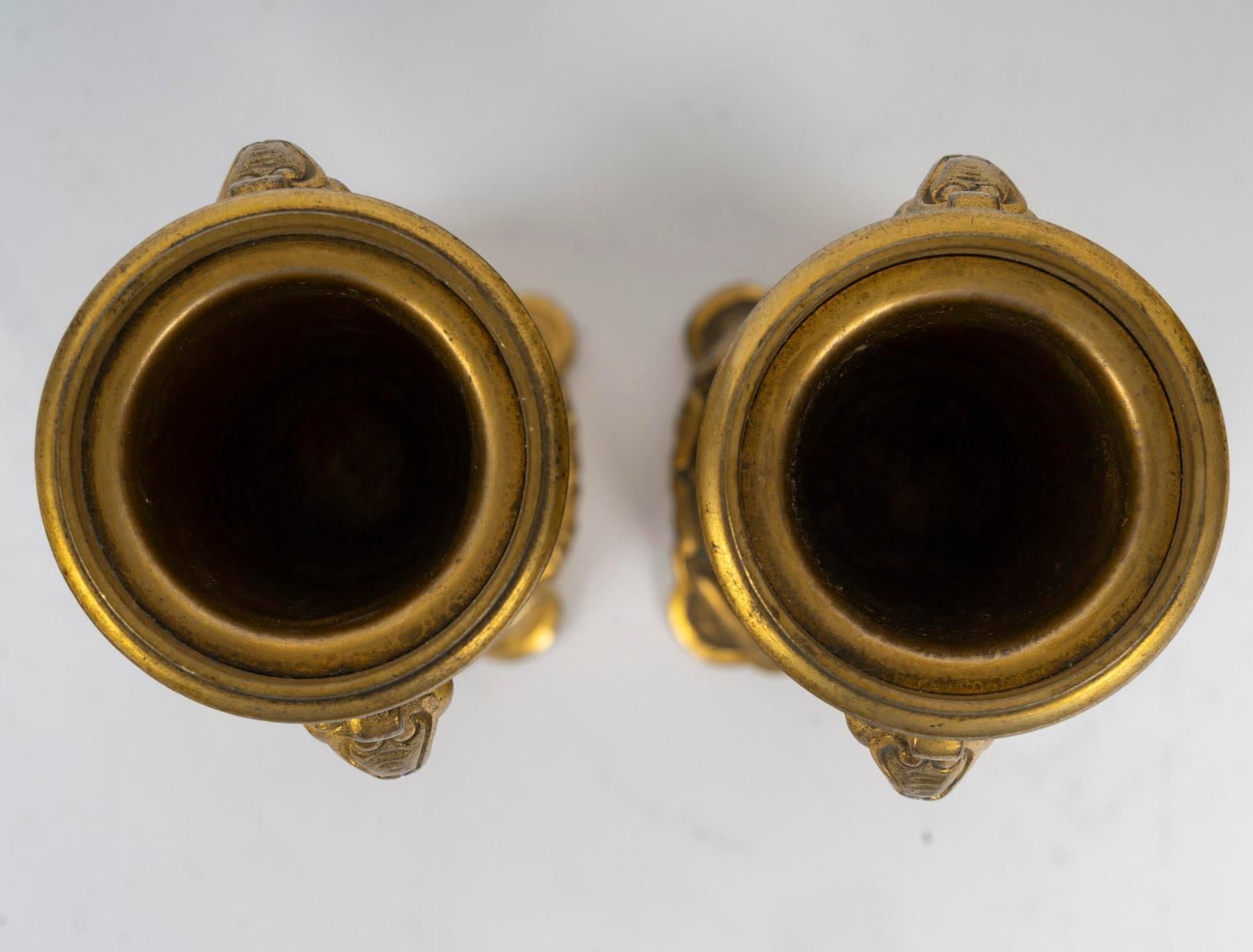 Pair Of Gilt Bronze And Cloisonné Enamel Candlesticks, Napoleon III Period. photo furniture